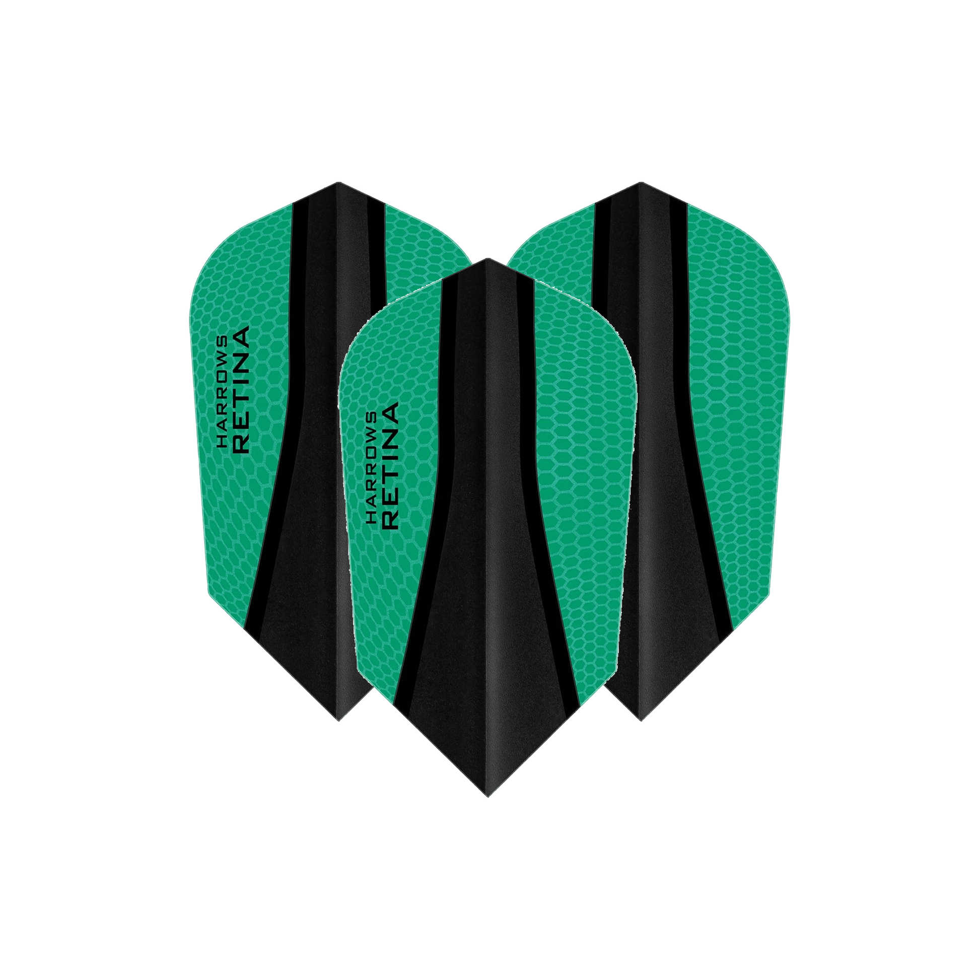 Harrows Retina X - Dart Flights Jade / Slim Flights