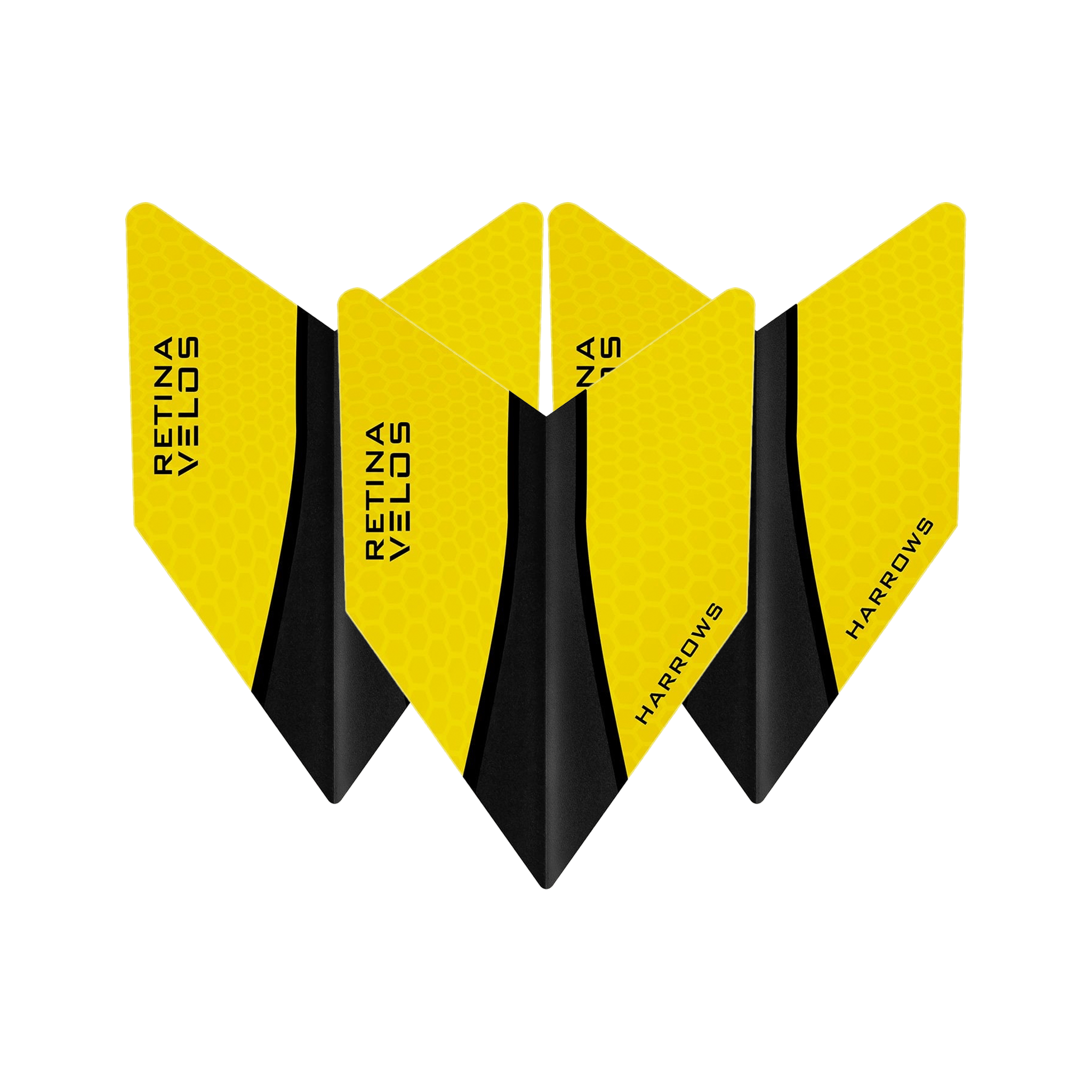 Harrows Retina X - Dart Flights Yellow / Velos Flights