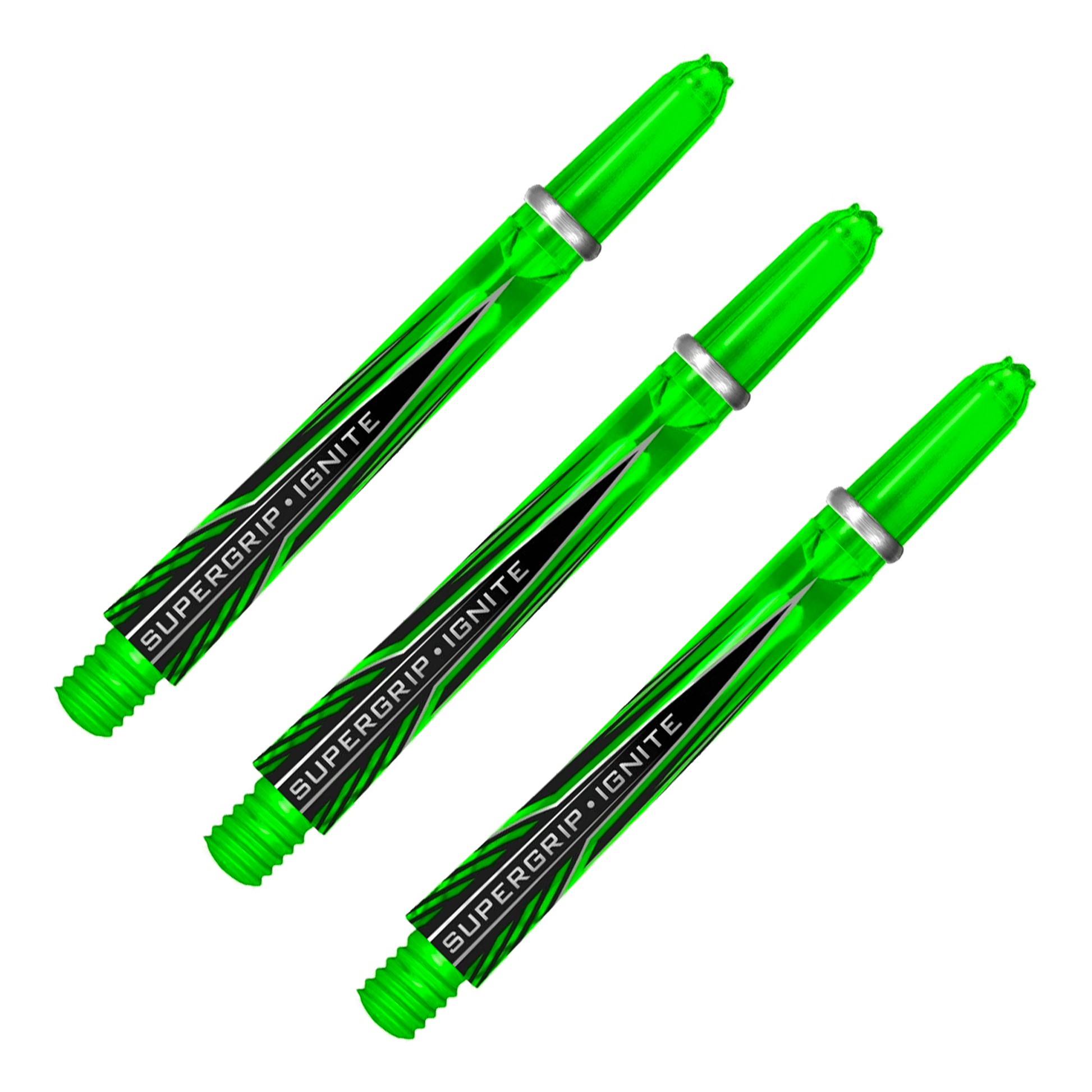 Harrows Supergrip Ignite - Polycarbonate Dart Shafts Green / Medium (47mm) Shafts