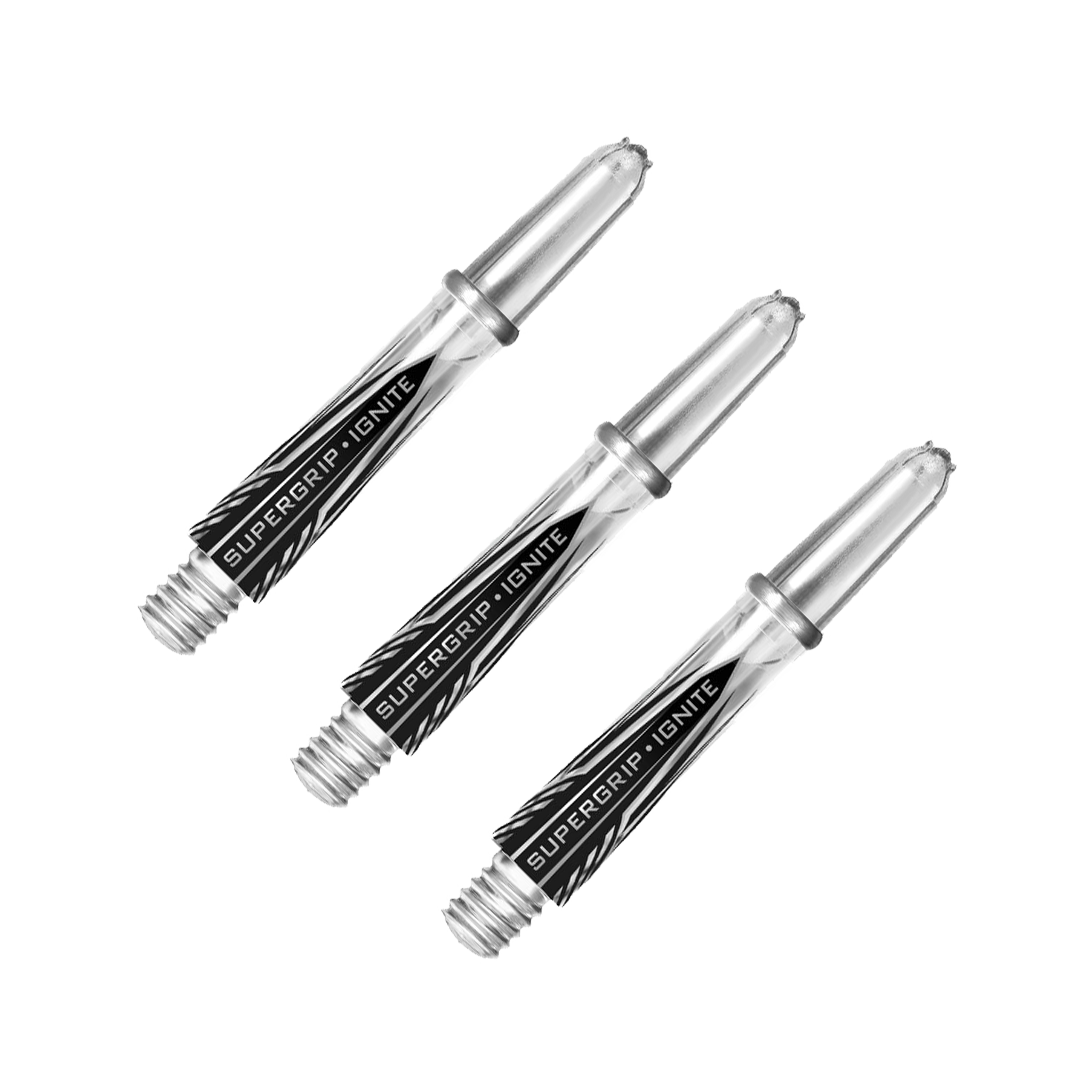 Harrows Supergrip Ignite Short (33mm) Polycarbonate Dart Shafts Clear Shafts