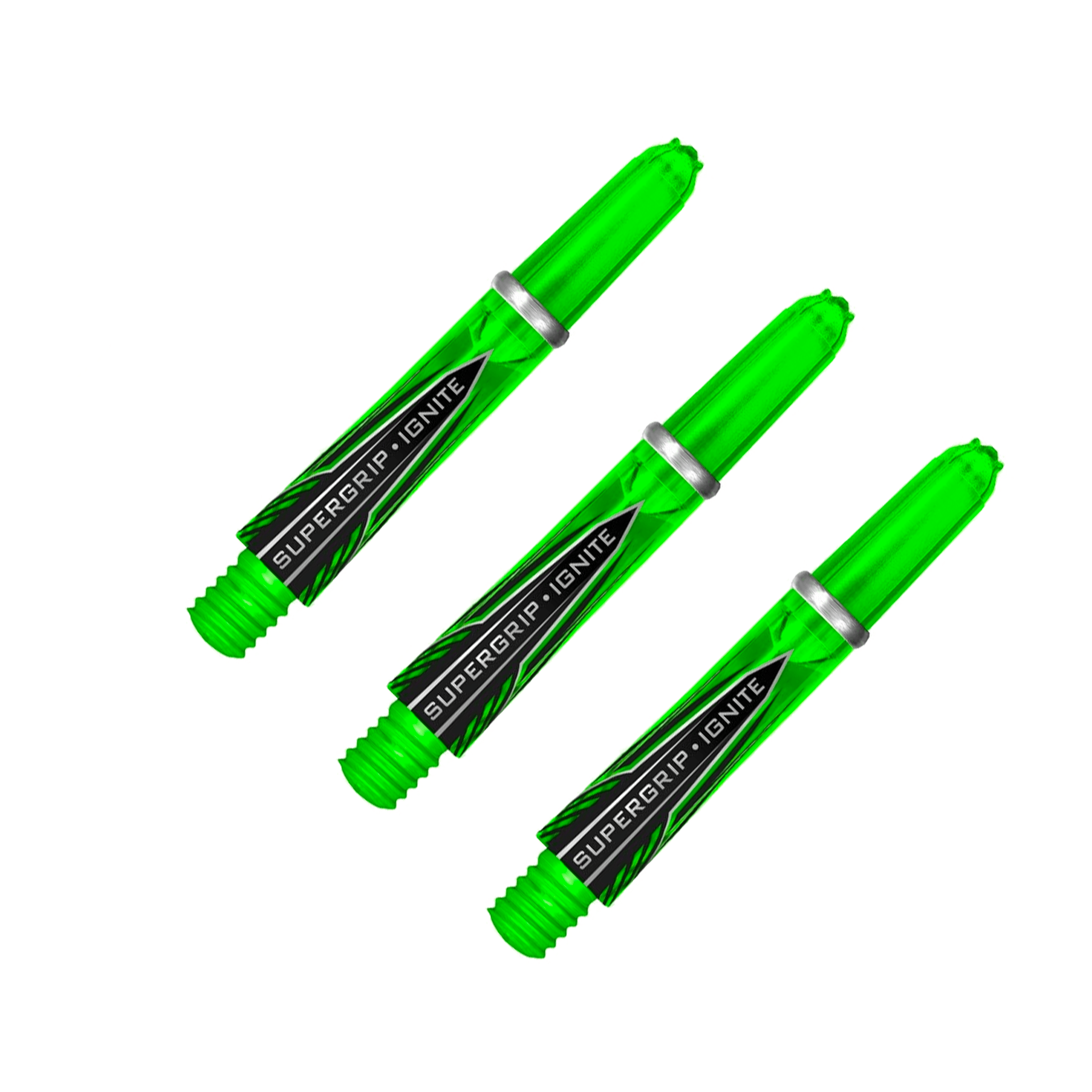 Harrows Supergrip Ignite Short (33mm) Polycarbonate Dart Shafts Green Shafts