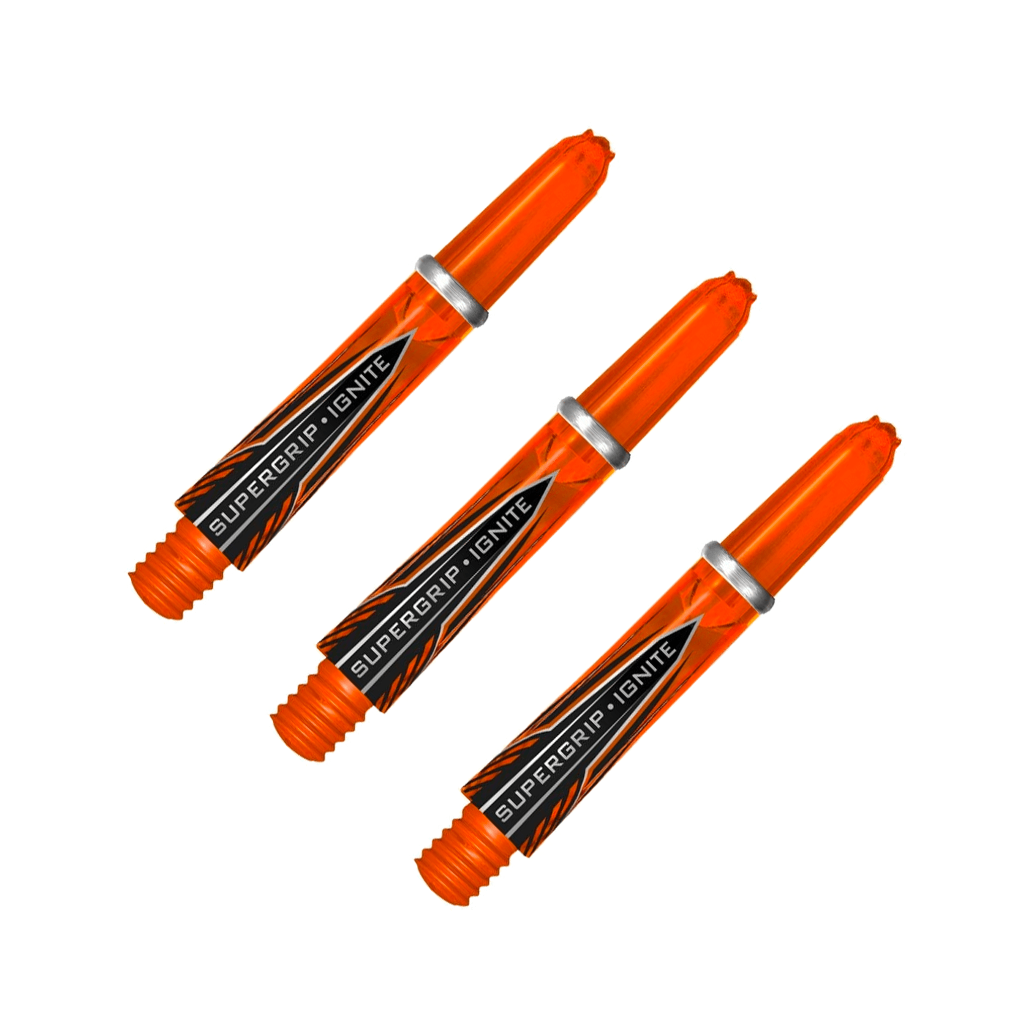 Harrows Supergrip Ignite Short (33mm) Polycarbonate Dart Shafts Orange Shafts