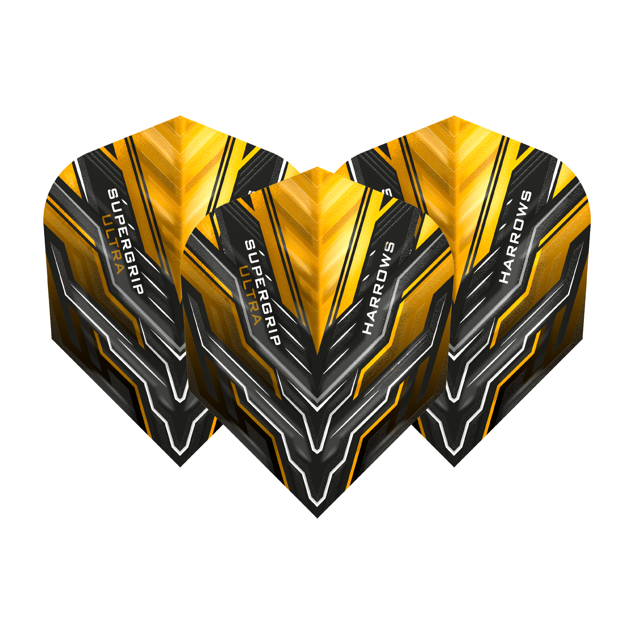 Harrows Supergrip Ultra No.6 Standard Dart Flights Gold Flights