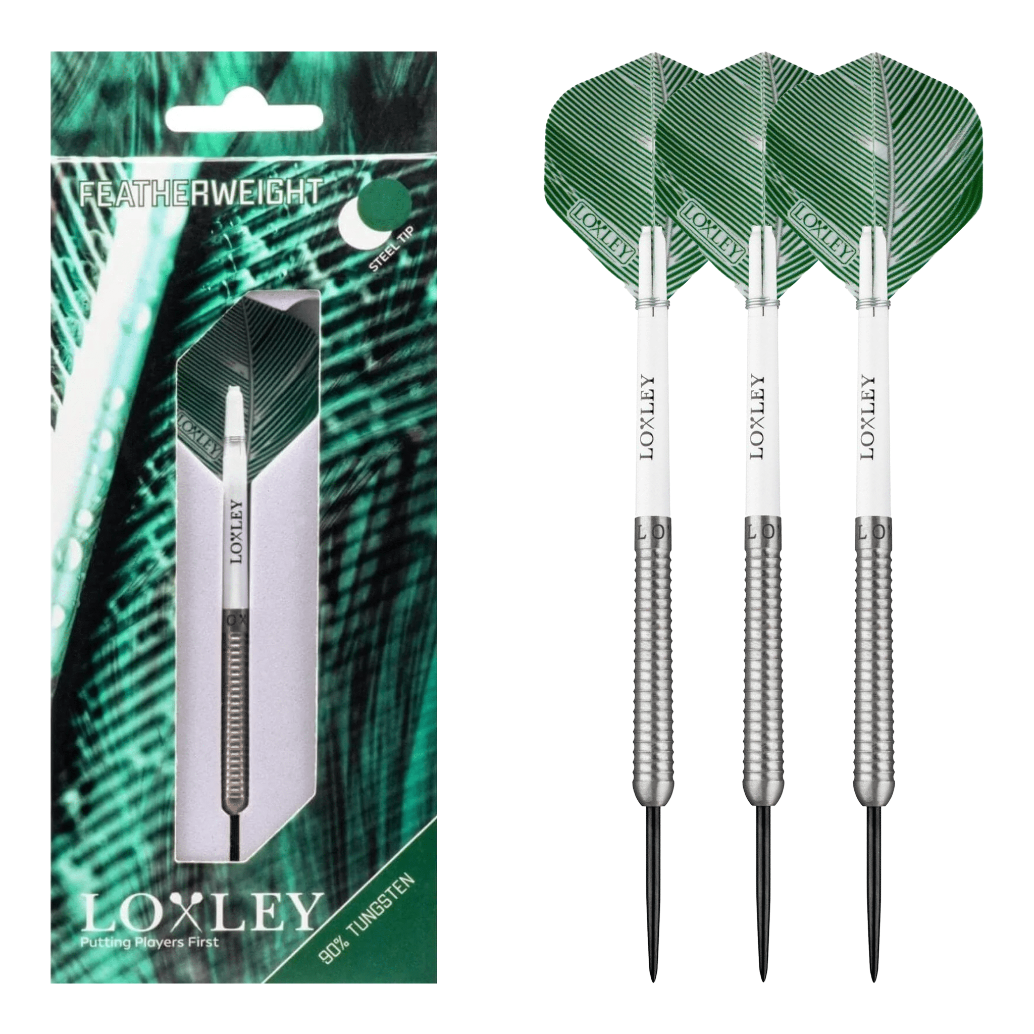 Loxley Featherweight 19 - 90% Tungsten Steel Tip Darts 19 Grams Darts