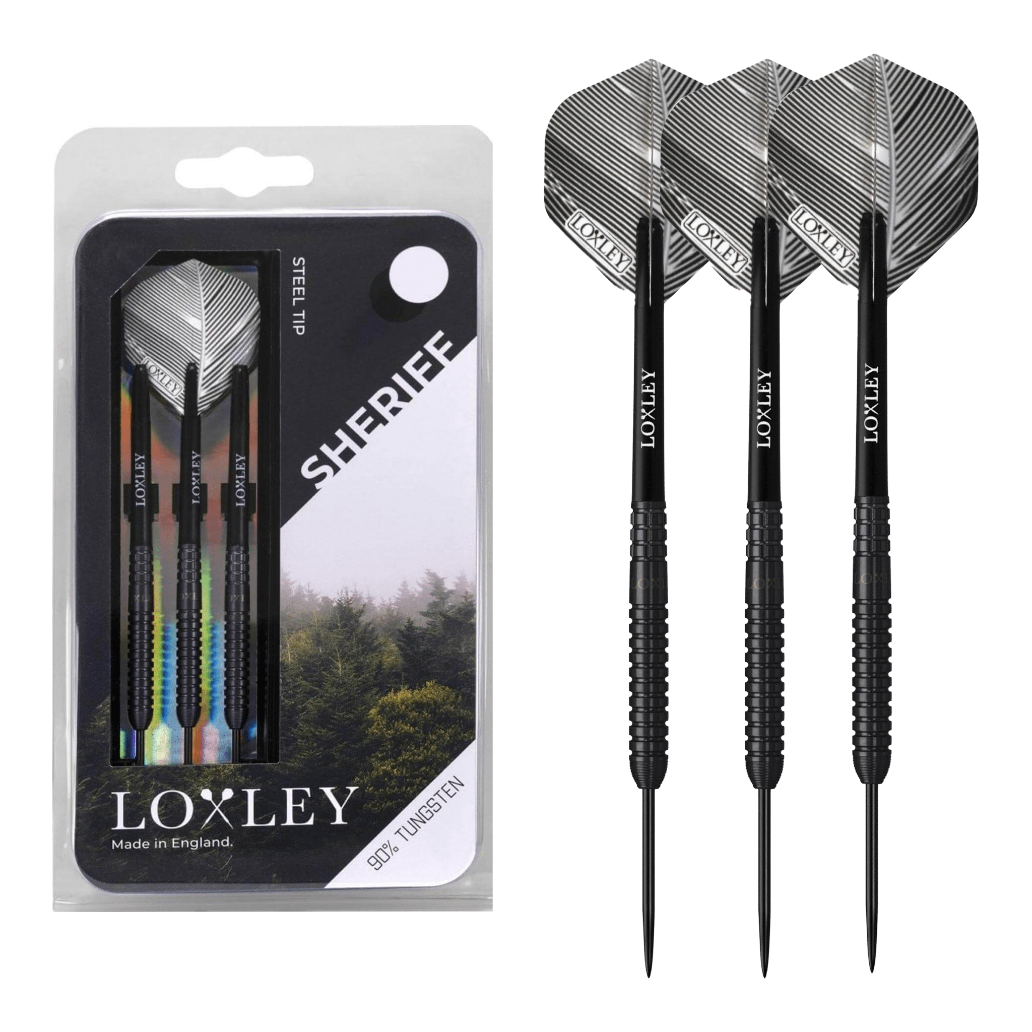 Loxley Sheriff - 90% Tungsten Steel Tip Darts 22 Grams Darts