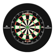 Mission Axis Dartboard & Surround Bundle Black Boards