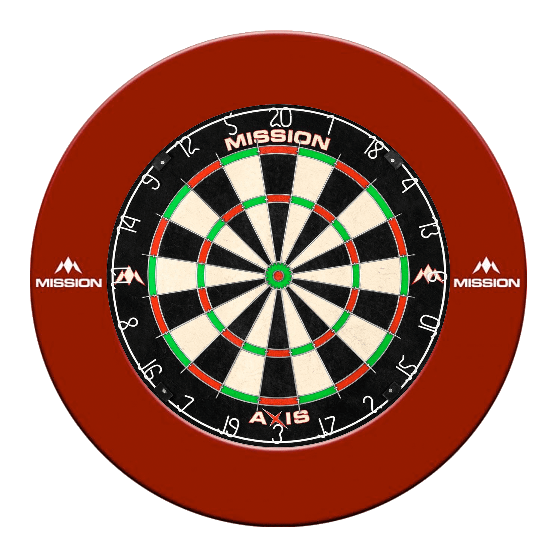 Mission Axis Dartboard & Surround Bundle Red Boards