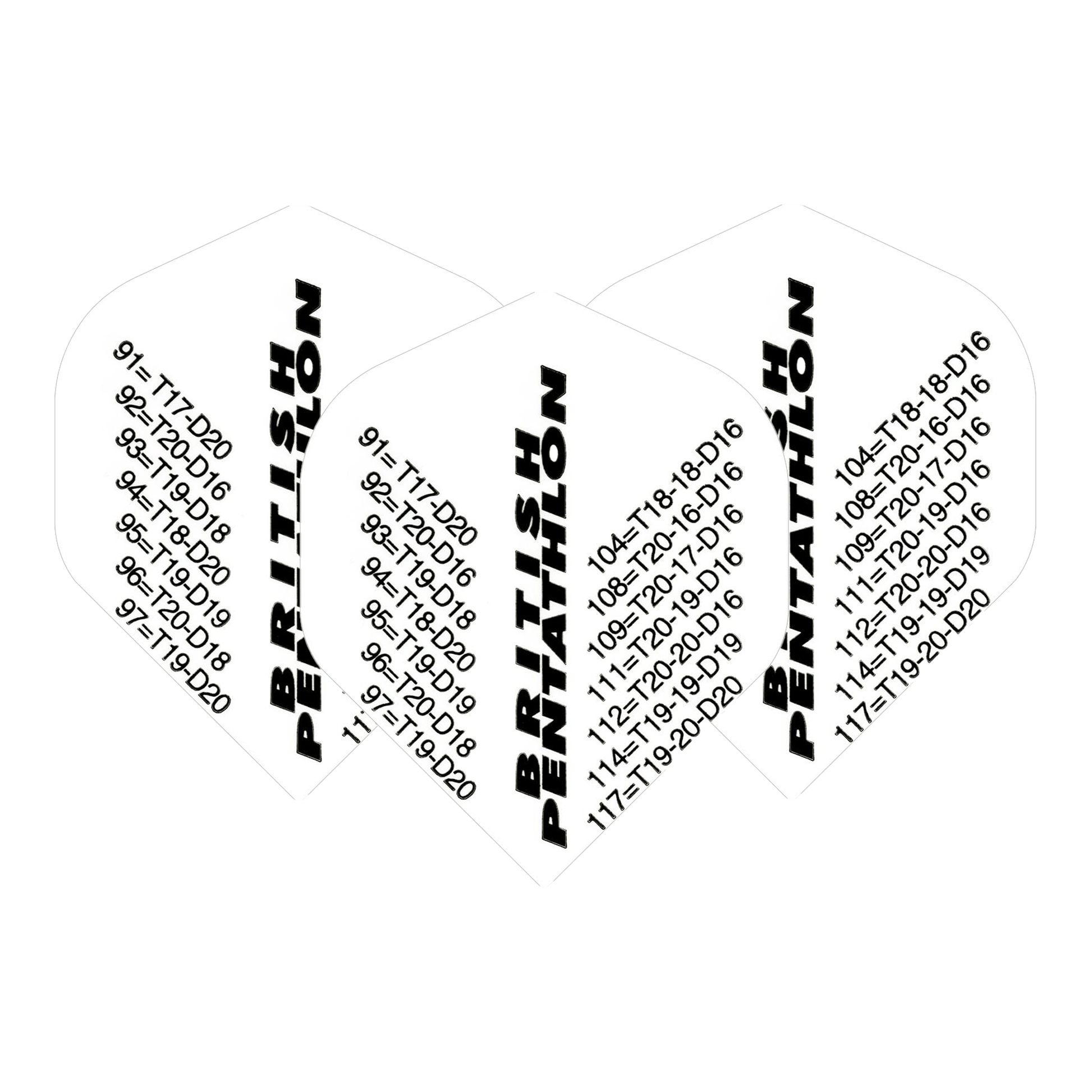 Pentathlon Checkout Dart Flights White Flights