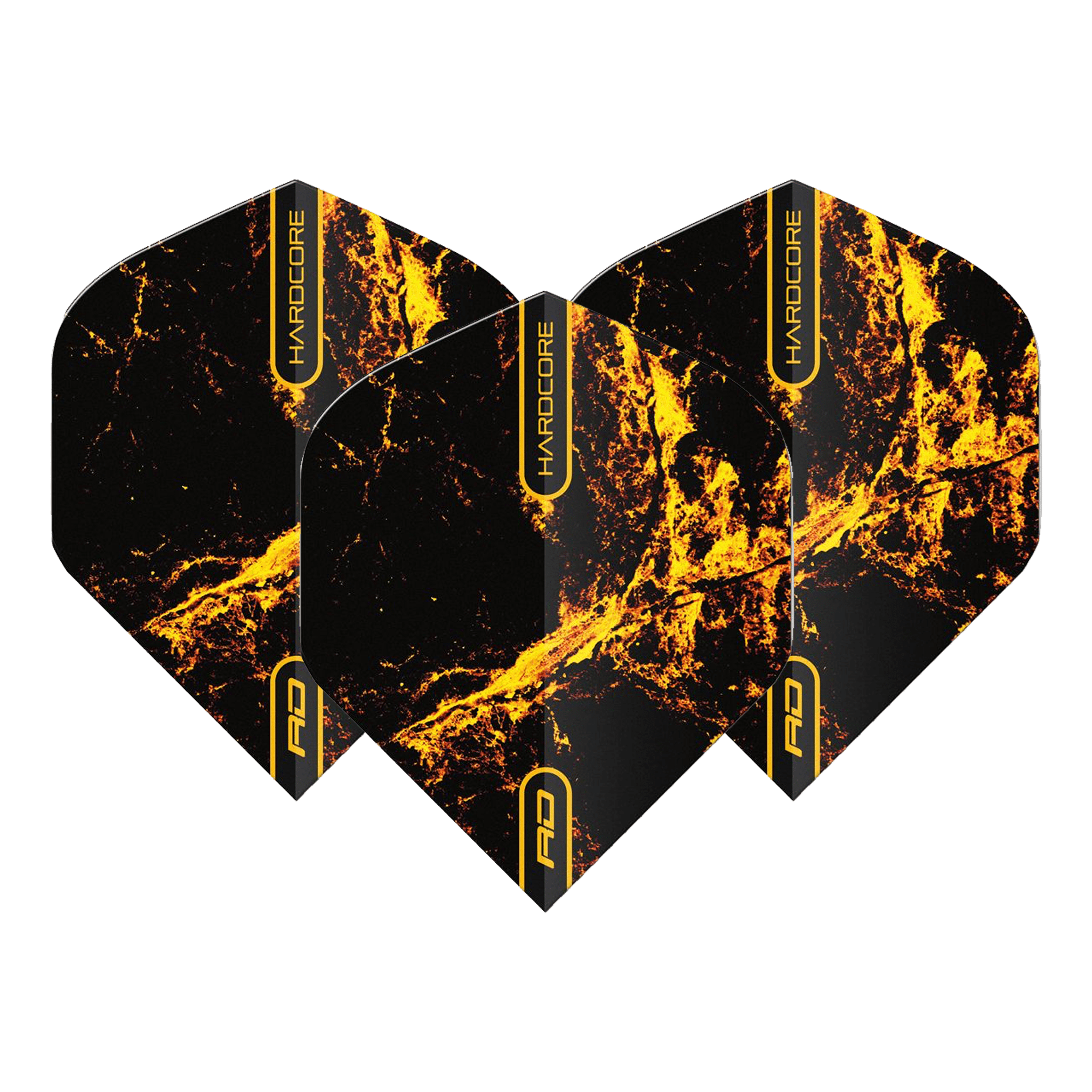 Red Dragon Golden Strike - Hardcore Radical Dart Flights Standard / Black & Gold Flights