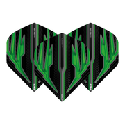 Red Dragon Hardcore Radical Black Standard Dart Flights Black/Green Flights