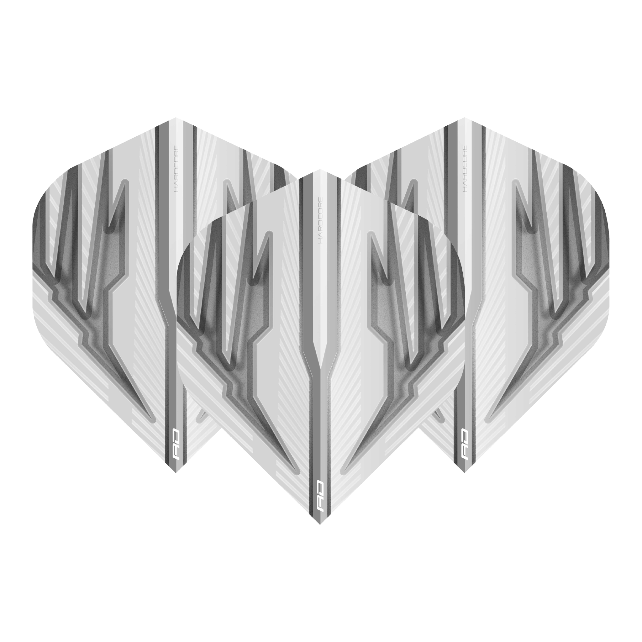 Red Dragon Hardcore Radical Dart Flights Standard / White & Grey Flights