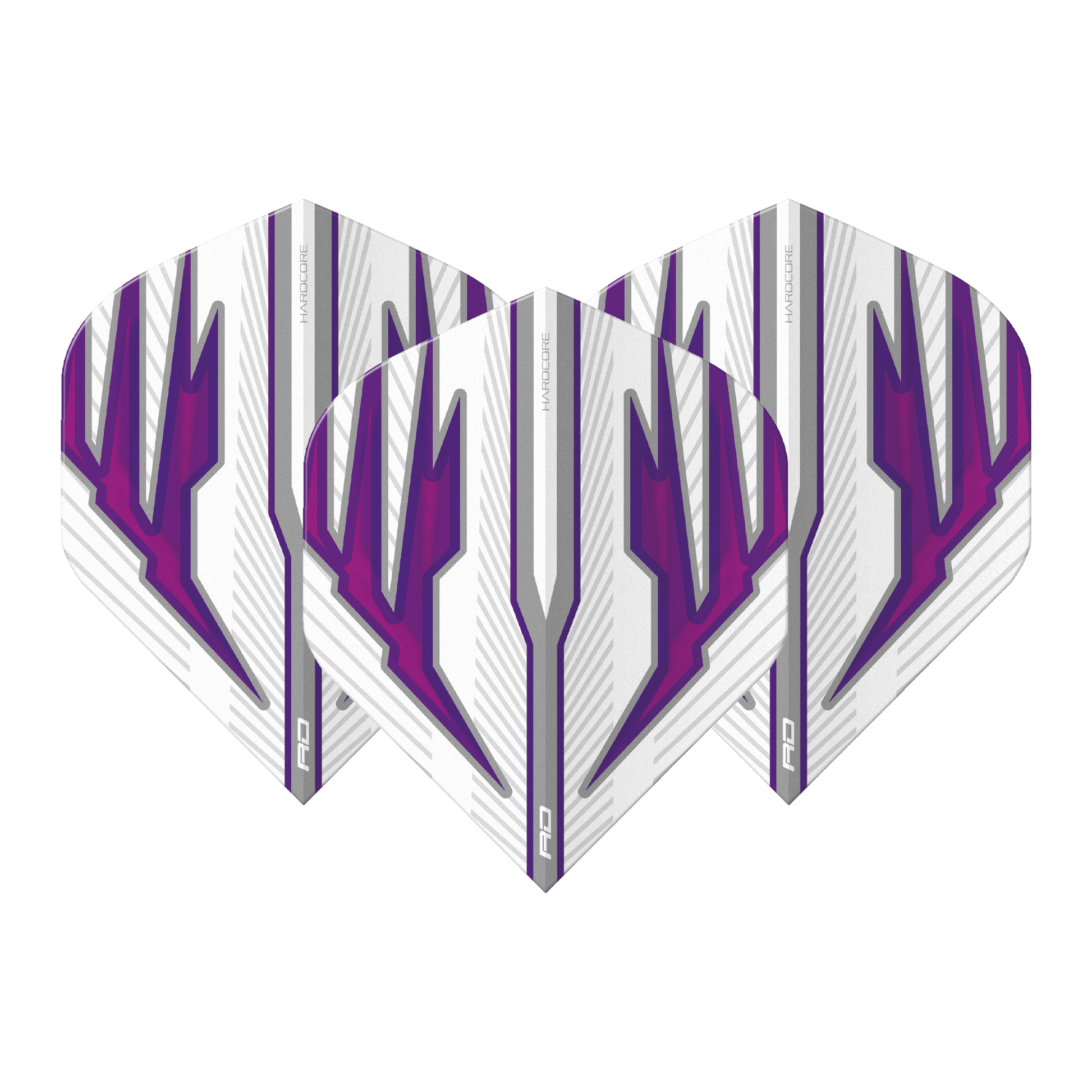 Red Dragon Hardcore Radical Dart Flights Standard / White & Purple Flights