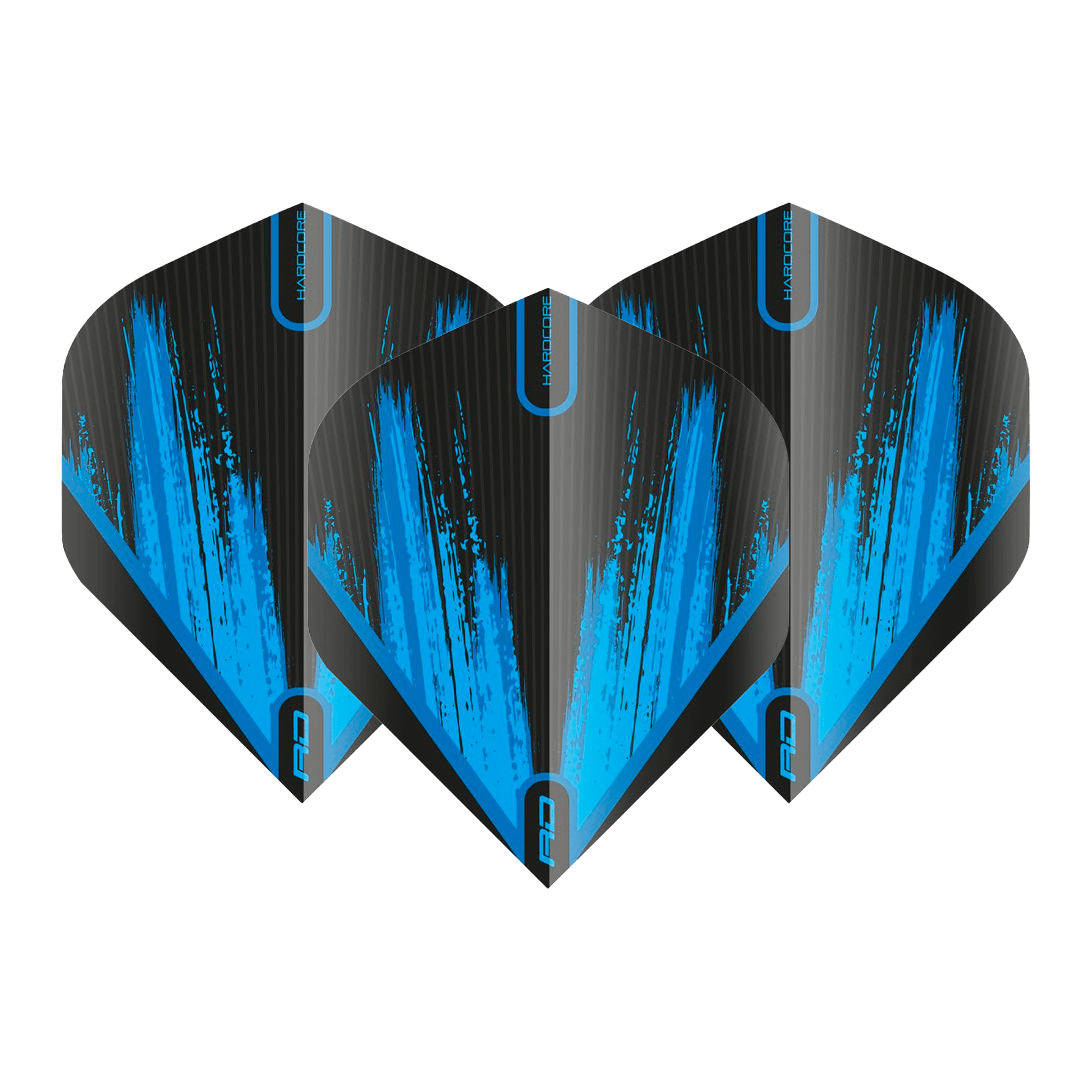Red Dragon Hardcore Radical Splash Standard Dart Flights Black Blue Flights
