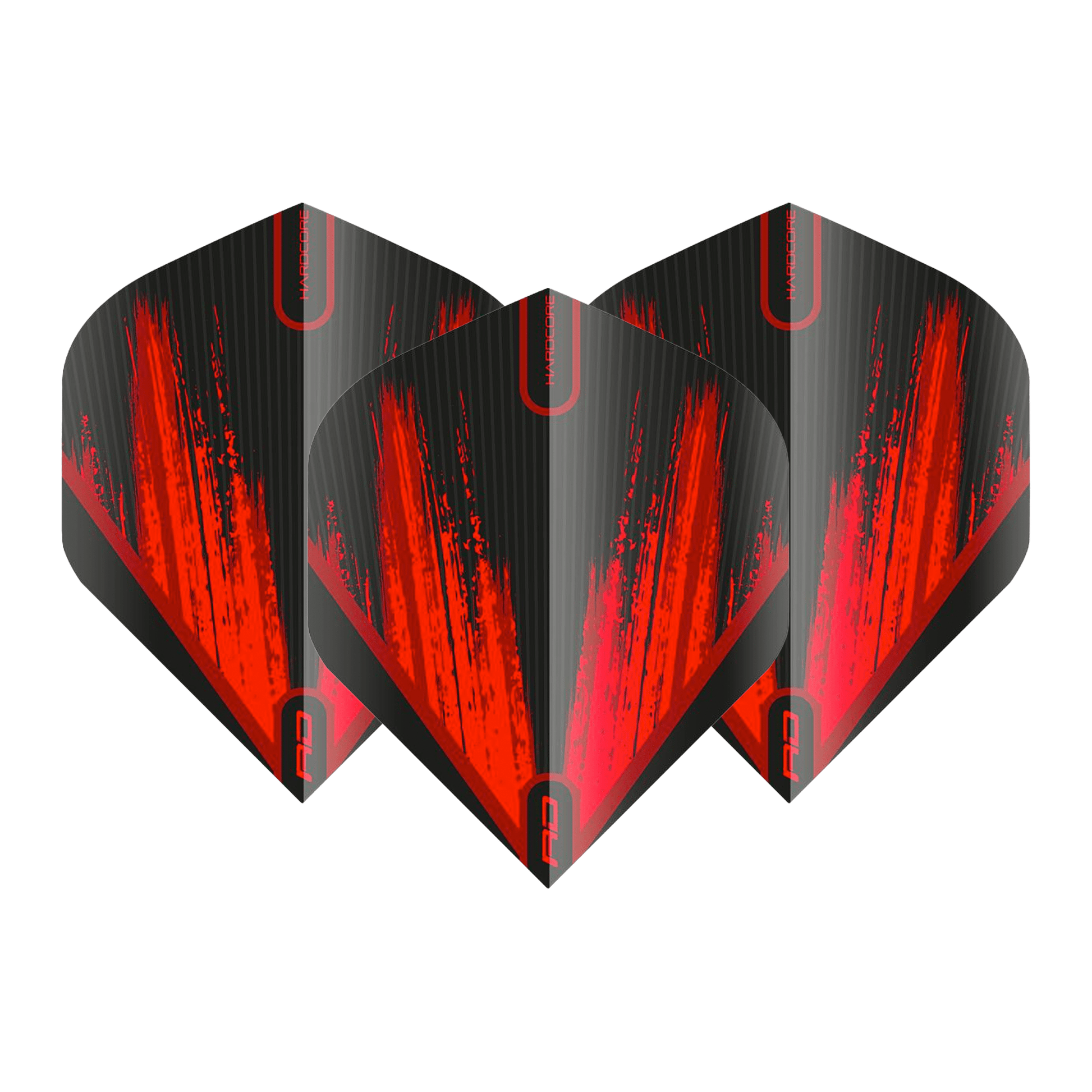 Red Dragon Hardcore Radical Splash Standard Dart Flights Black Red Flights