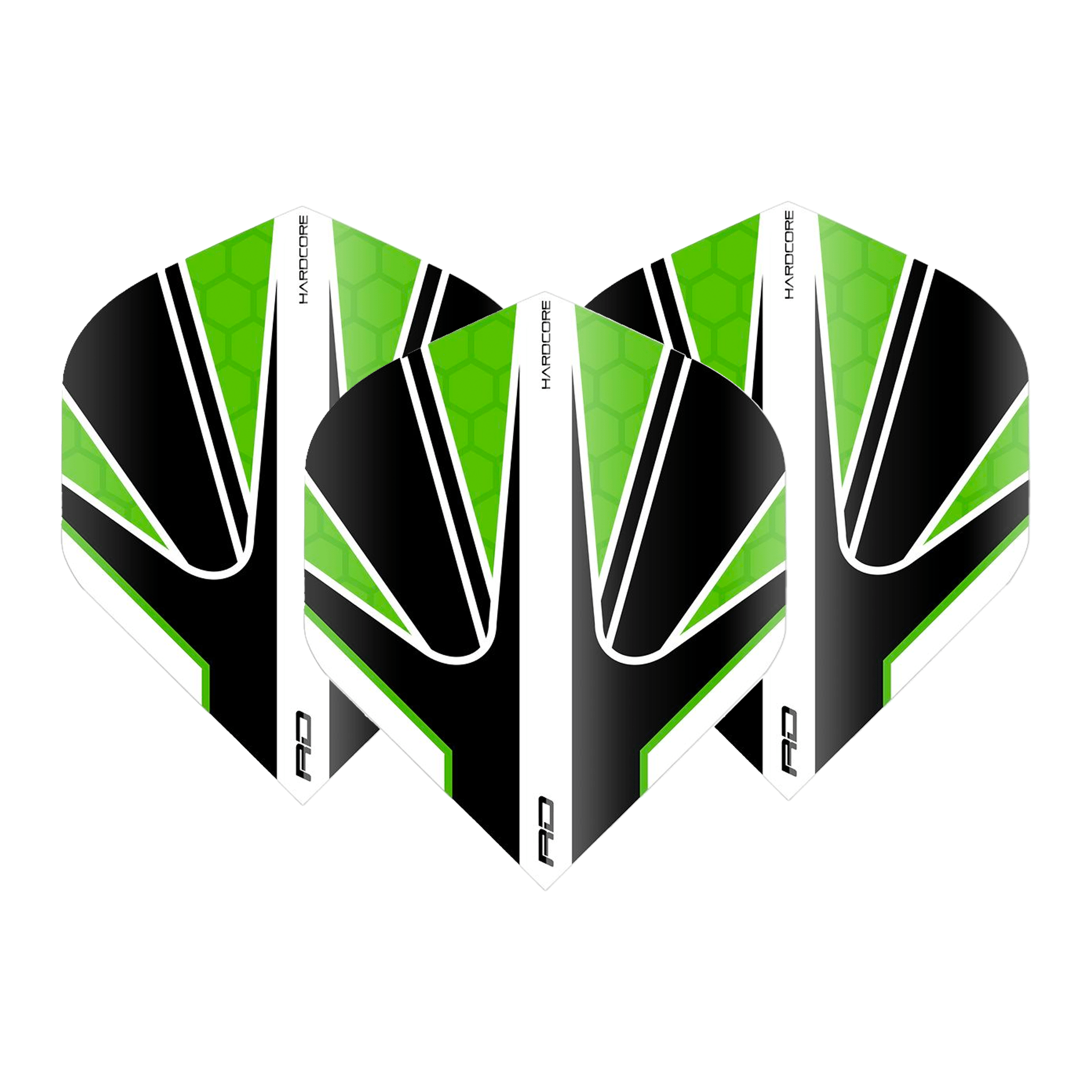 Red Dragon Hardcore Radical Standard Dart Flights Black Green Flights