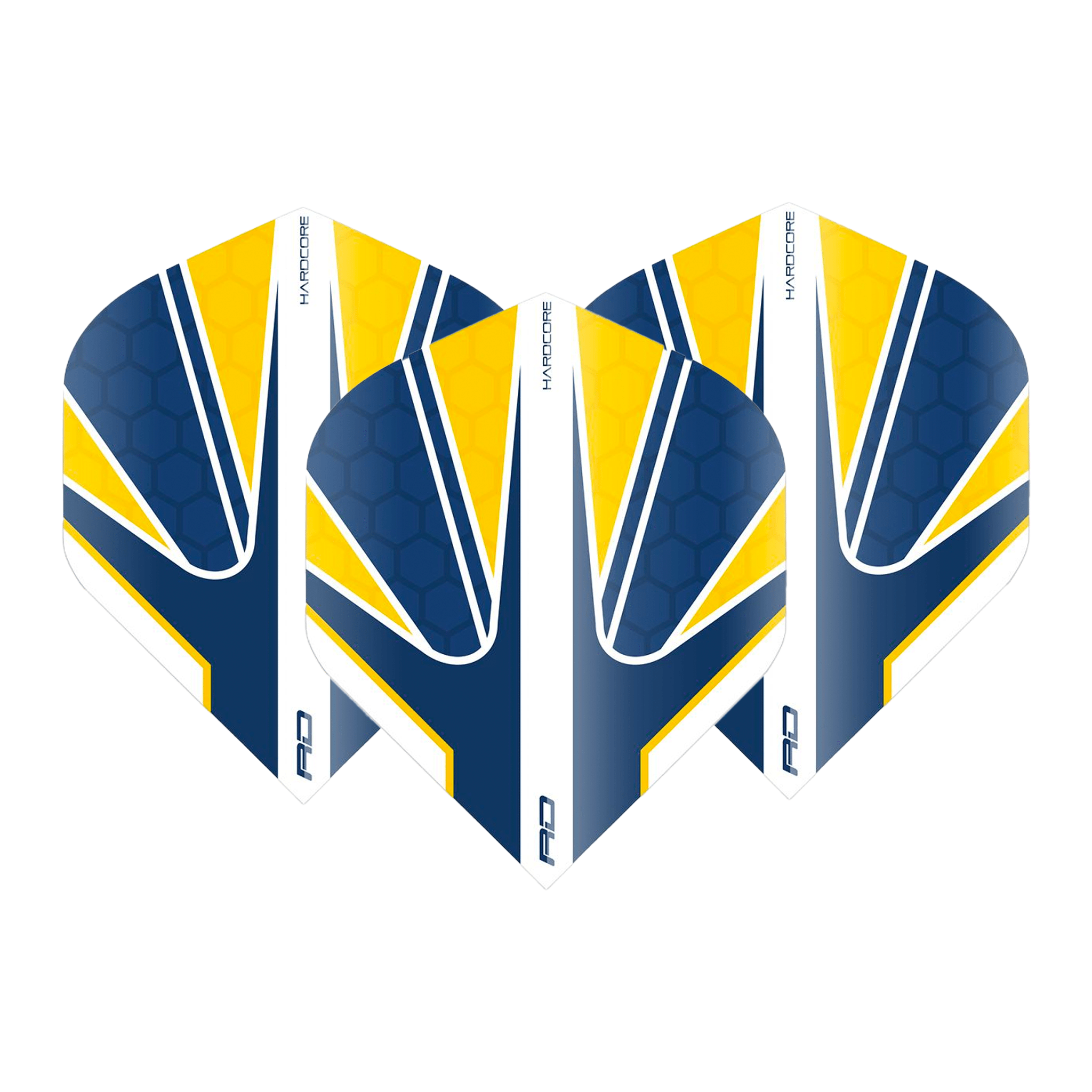 Red Dragon Hardcore Radical Standard Dart Flights Blue Yellow Flights
