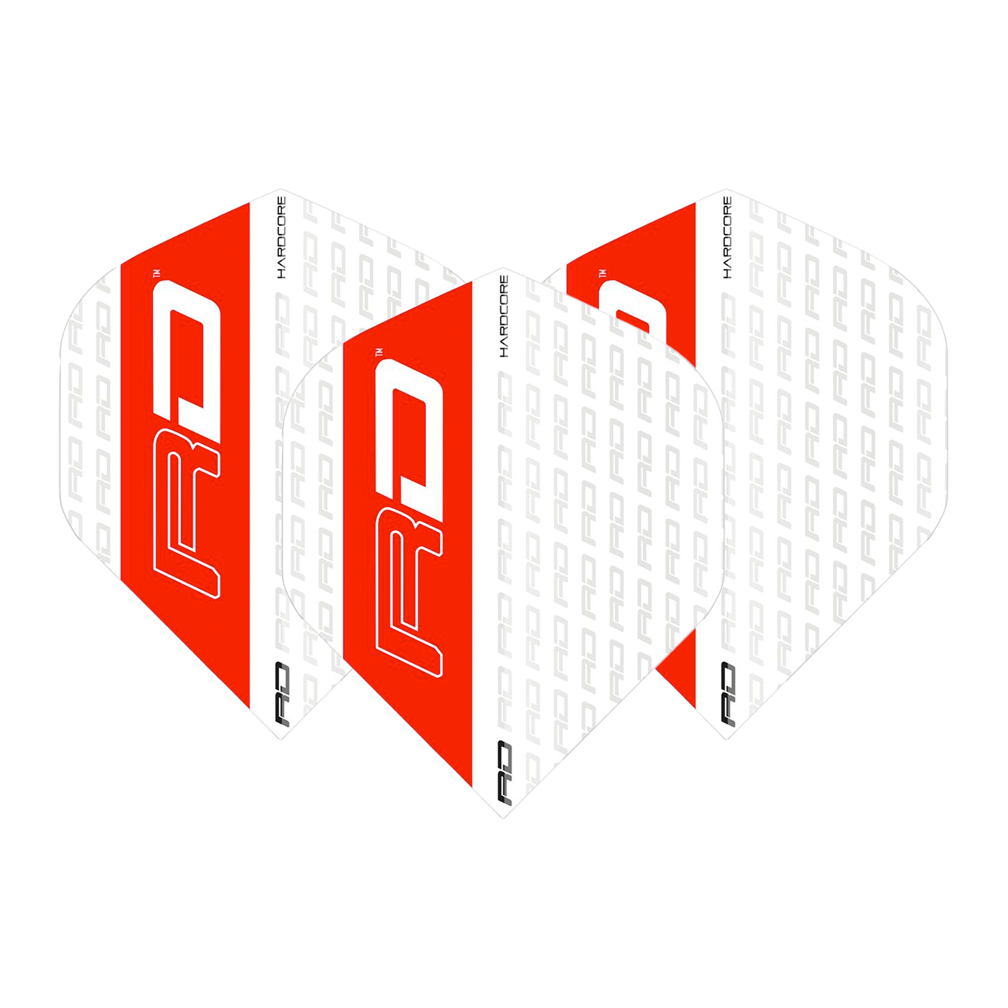 Red Dragon Hardcore XT Logo Standard Dart Flights White/Red Flights