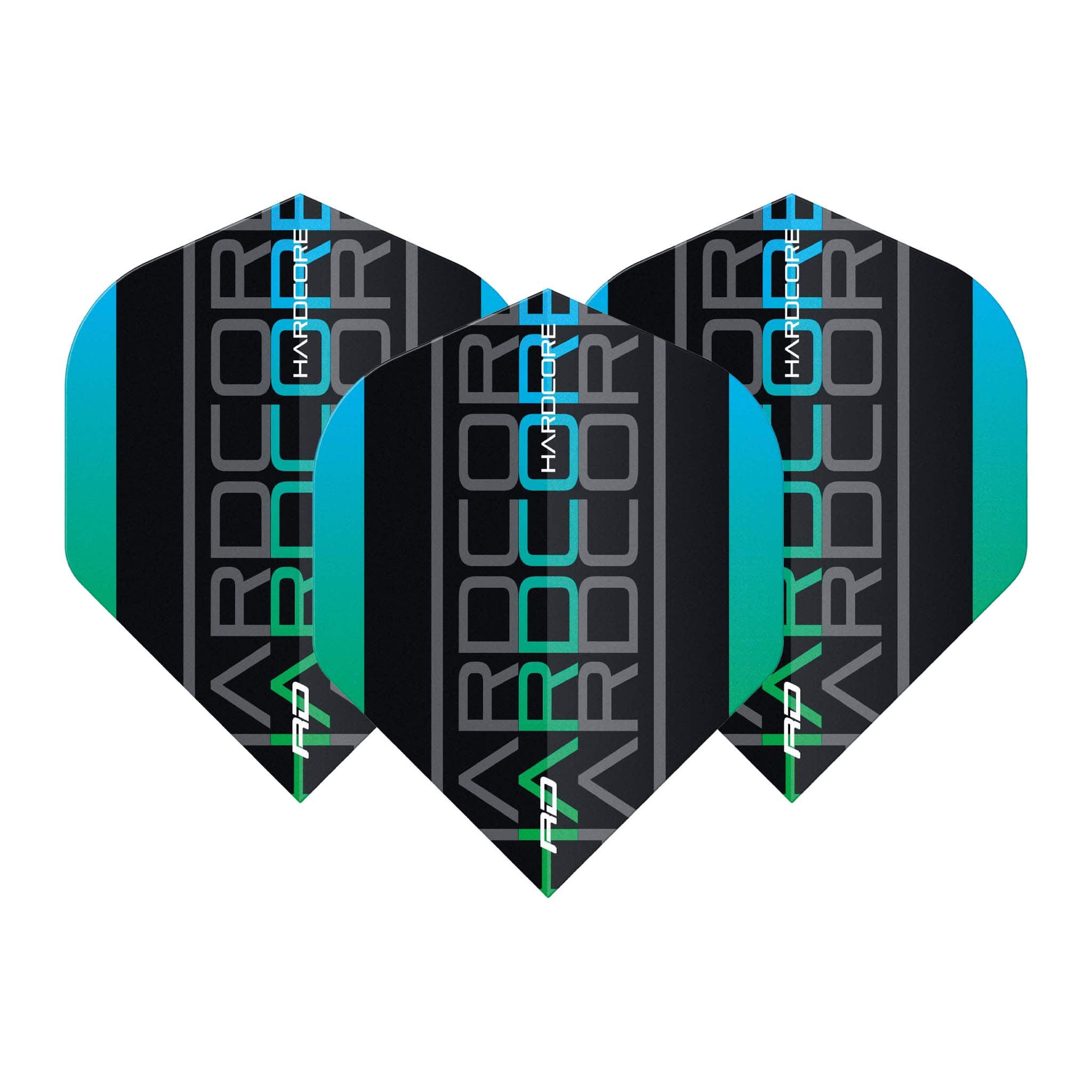 Red Dragon Hardcore XT Triple Dart Flights Green / Standard Flights