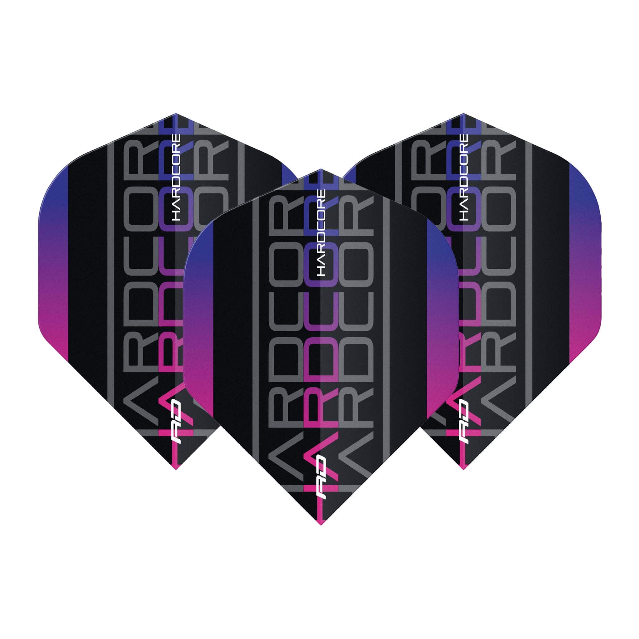 Red Dragon Hardcore XT Triple Dart Flights Purple / Standard Flights