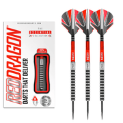 Red Dragon Javelin Black Steel Tip Darts - 90% Tungsten - 22 Grams Darts