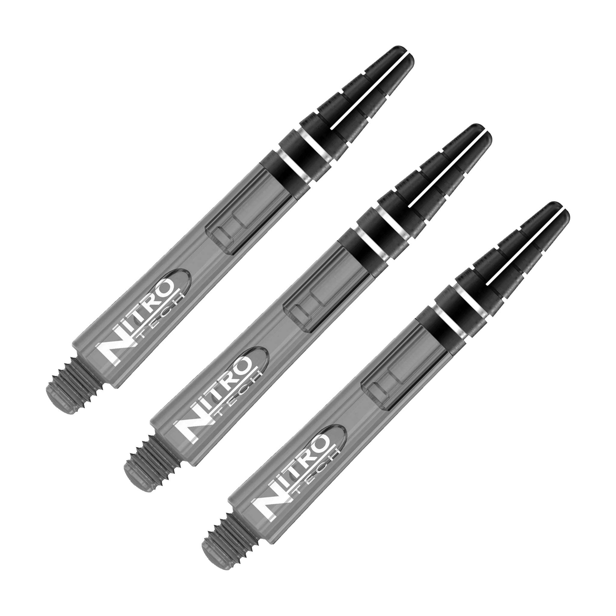 Red Dragon Nitrotech - Polycarbonate Dart Shafts Intermediate (39mm) / Black Tint Shafts