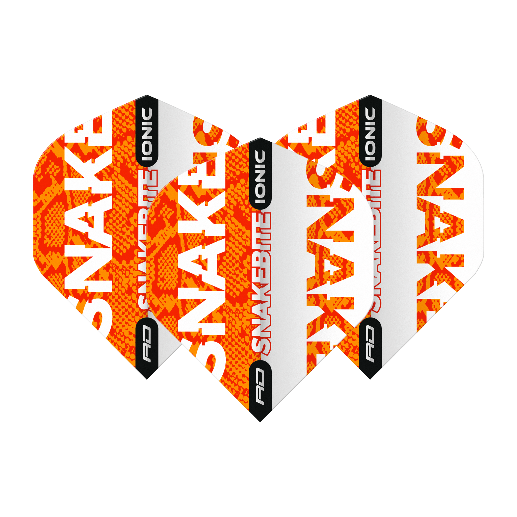 Red Dragon Peter Wright Snakebite Ionic Standard Dart Flights Orange/White Flights