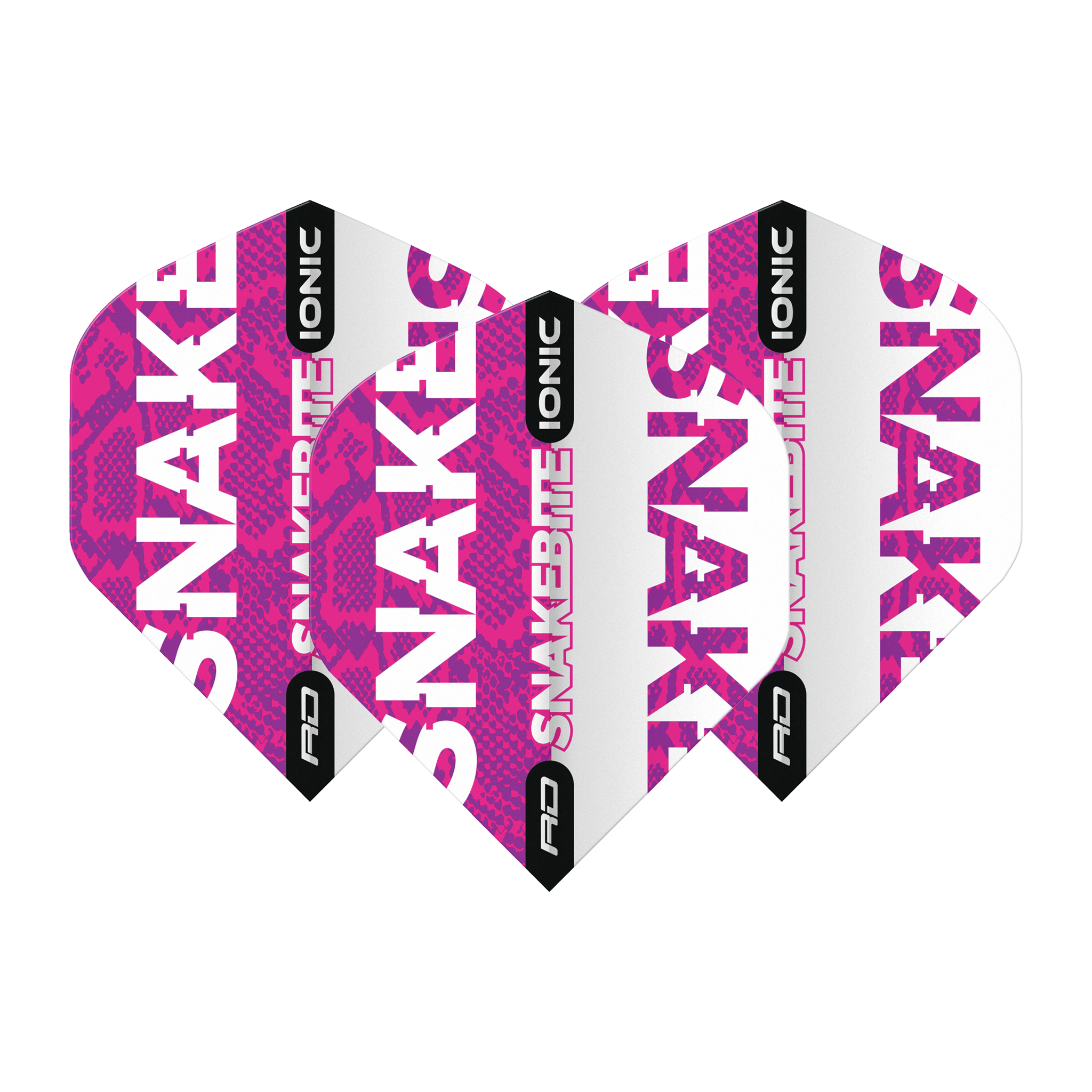 Red Dragon Peter Wright Snakebite Ionic Standard Dart Flights Pink/White Flights