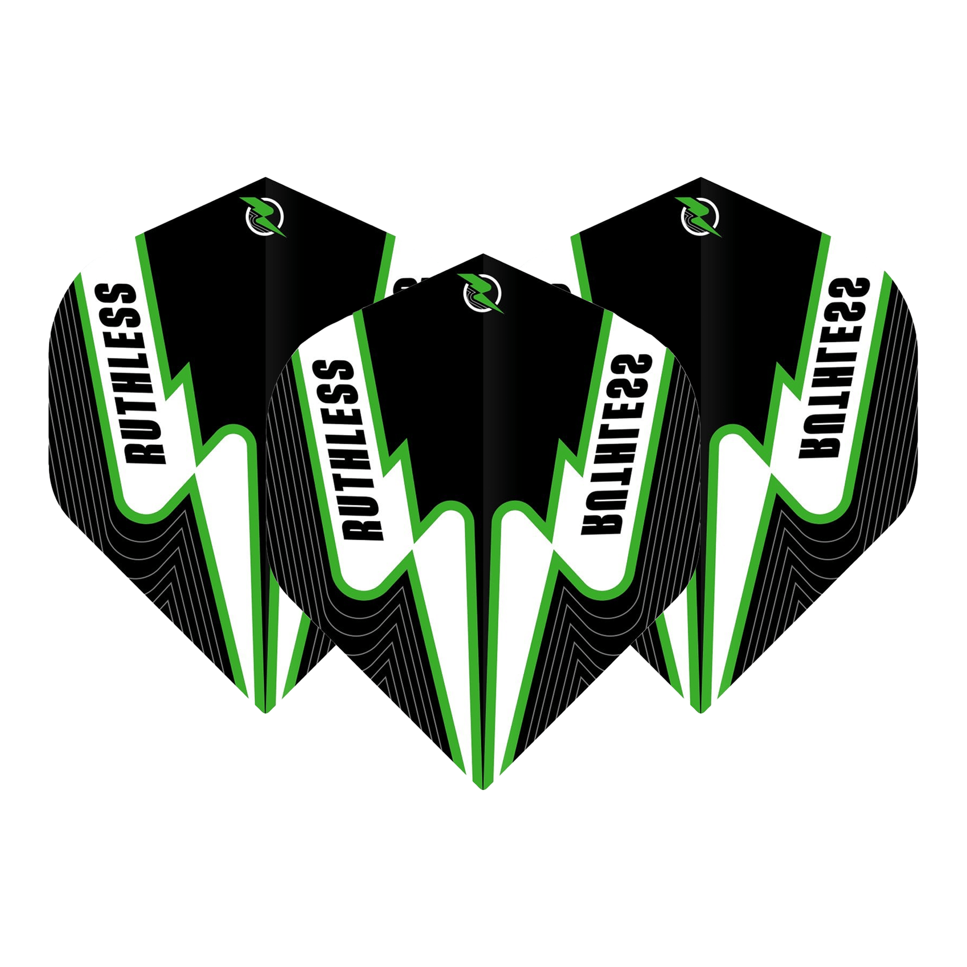 Ruthless Power Surge - Dart Flights No. 2 / Black & Green Flights