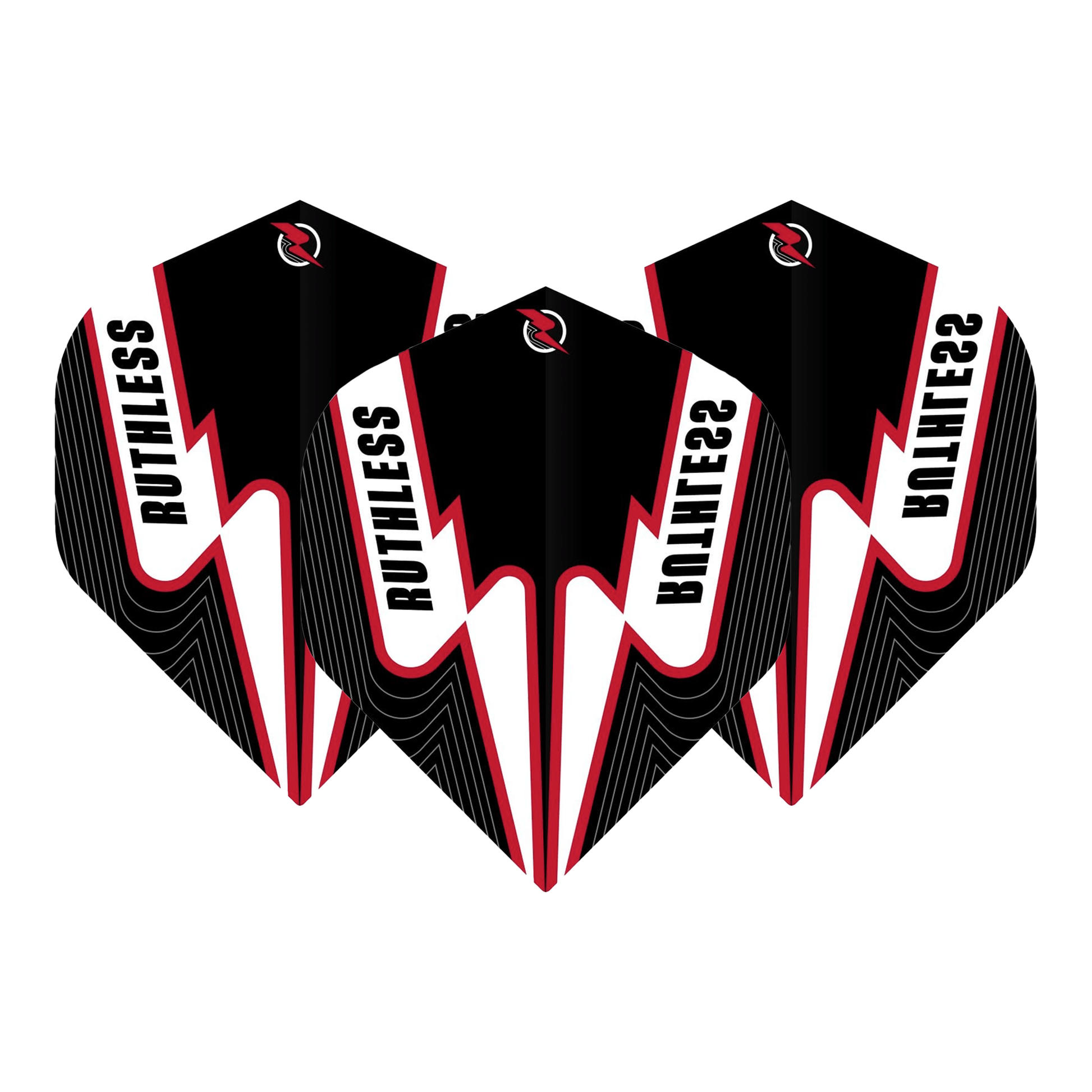 Ruthless Power Surge - Dart Flights No. 2 / Black & Red Flights