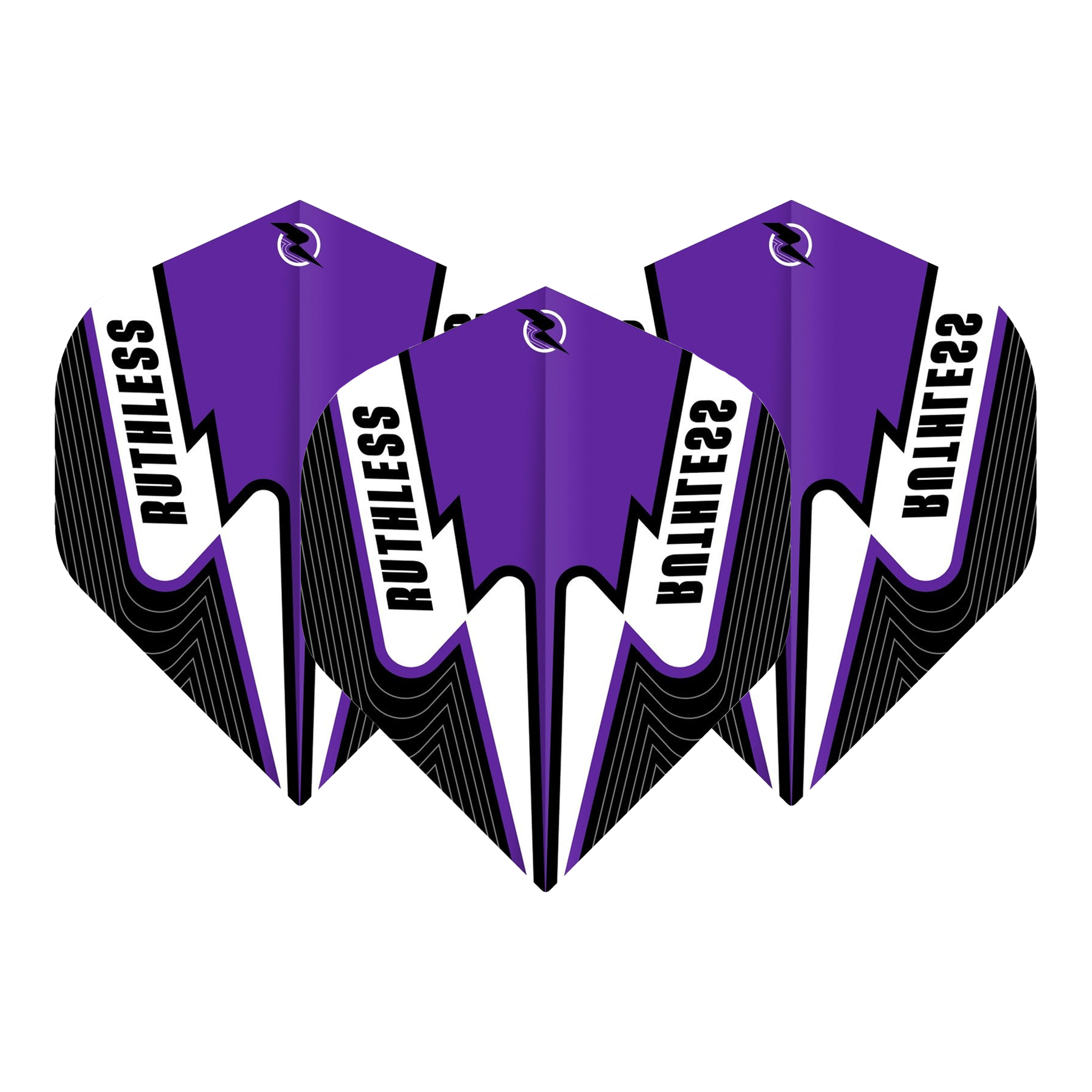 Ruthless Power Surge - Dart Flights No. 2 / Purple & Black Flights
