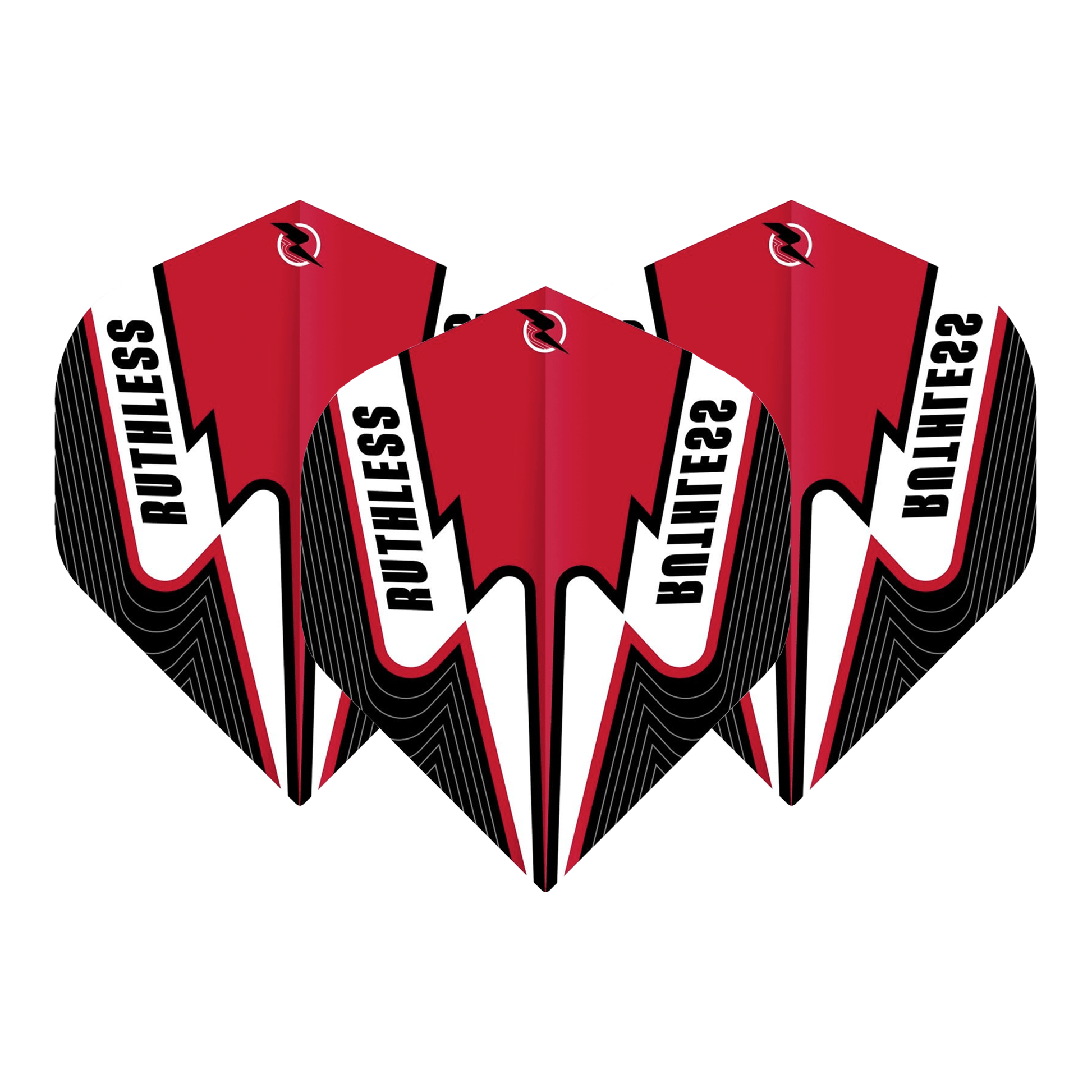 Ruthless Power Surge - Dart Flights No. 2 / Red & Black Flights