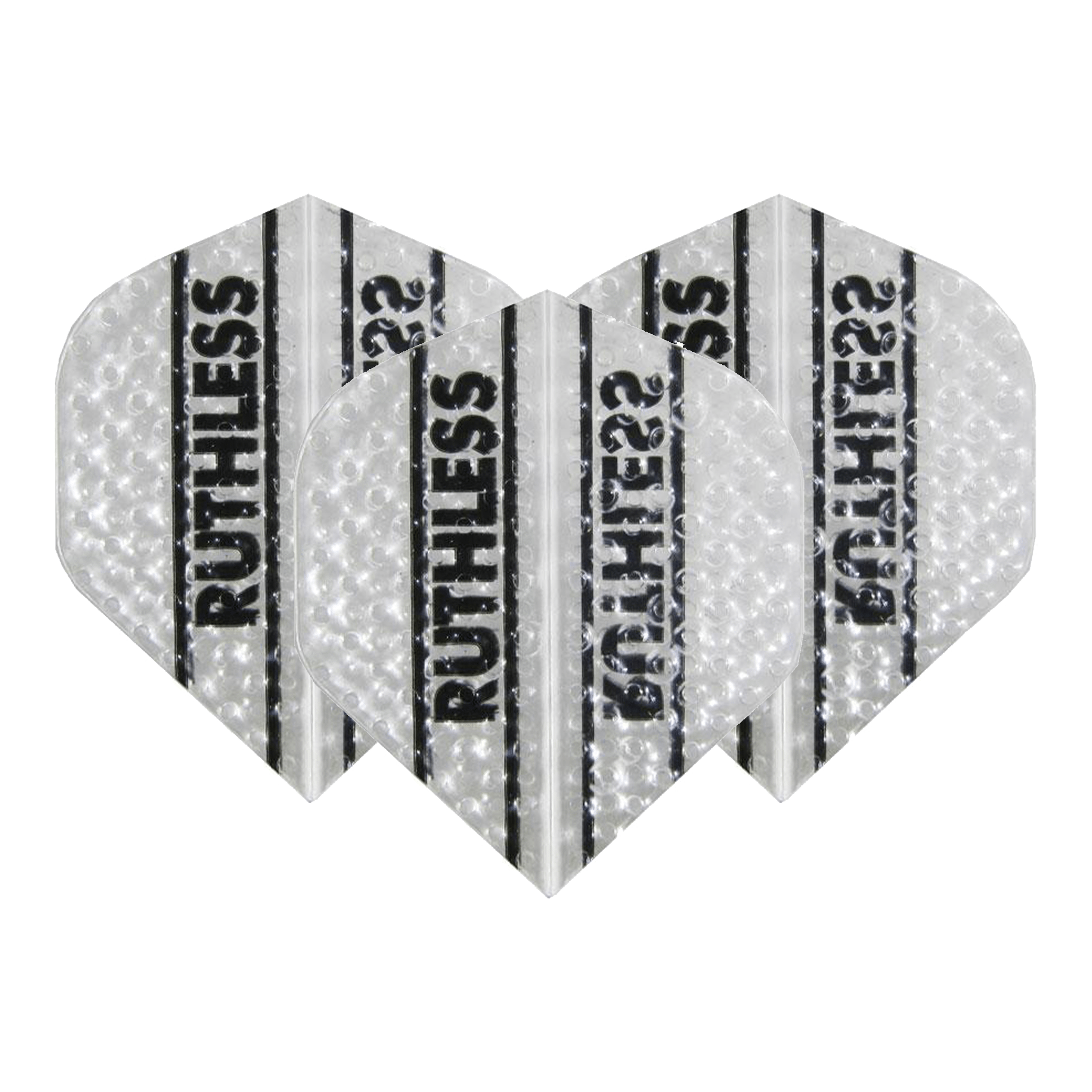 Ruthless Ruthless Embossed Standard Dart Flights Clear Flights