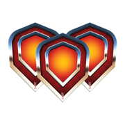 Shot Americana Chrome - Dart Flights Small Standard / Red Flights