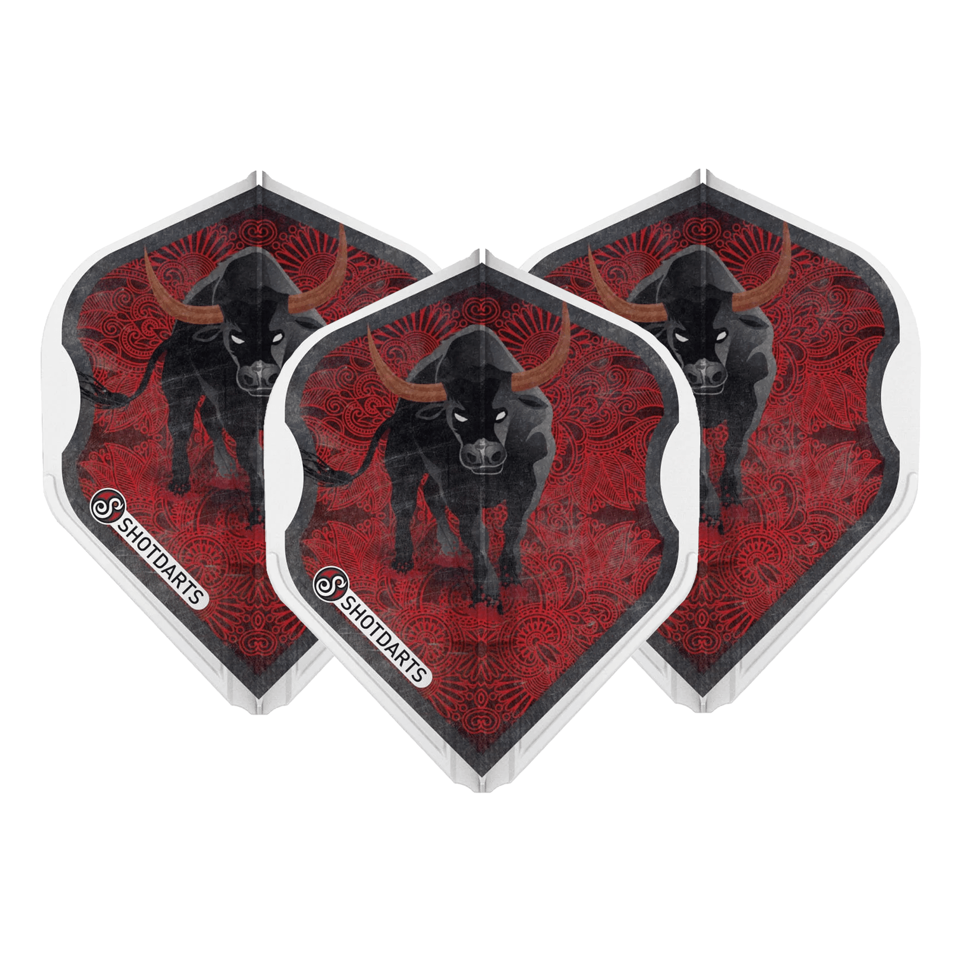 Shot Americana Longhorn - Moulded Dart Flights L-Style / Black Flights