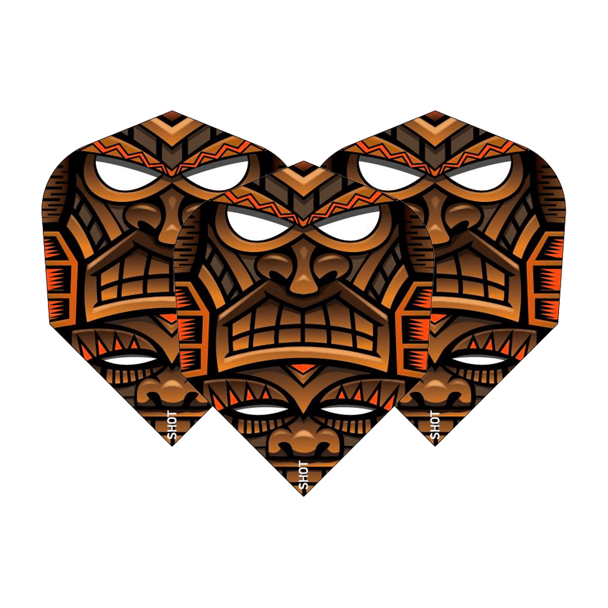 Shot Totem Small Standard Dart Flights Brown Flights