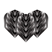Shot Tribal Weapon Small Standard Dart Flights Black Flights