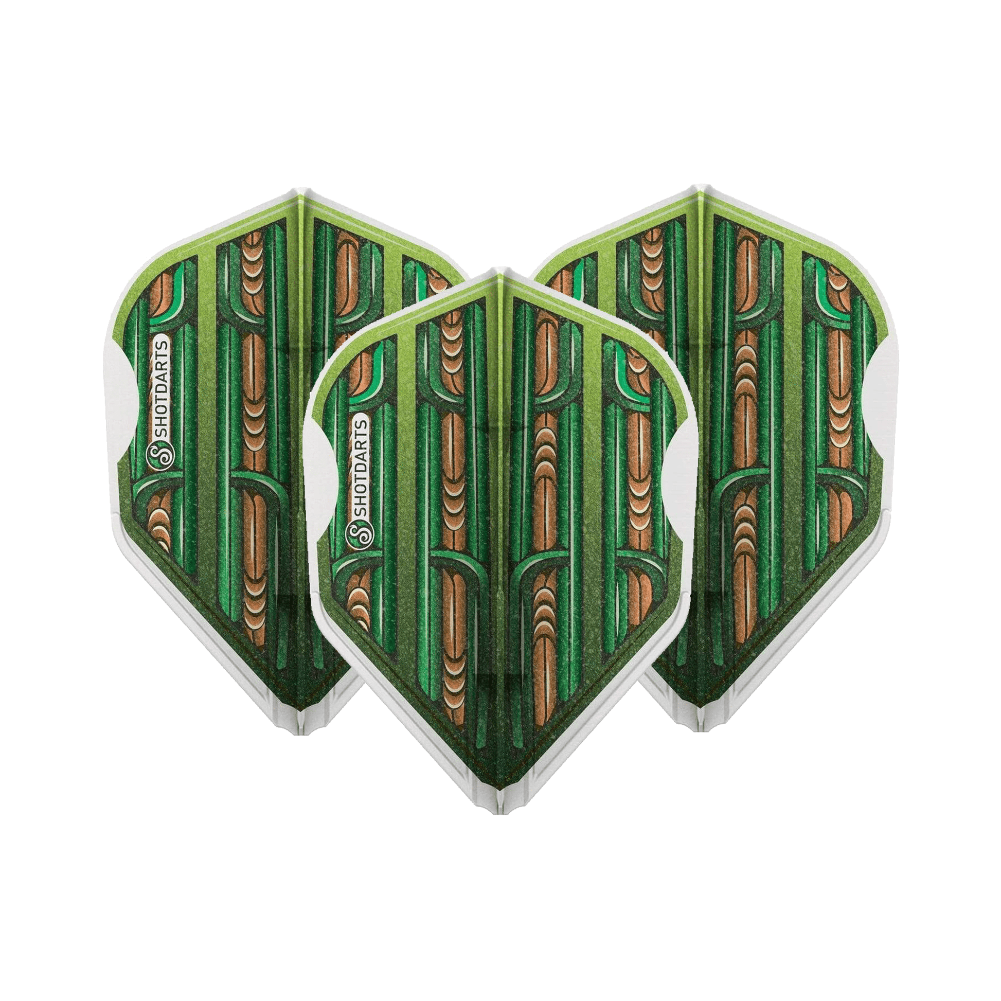 Shot Warrior - Moulded Dart Flights L-Style / Rutene Green Flights