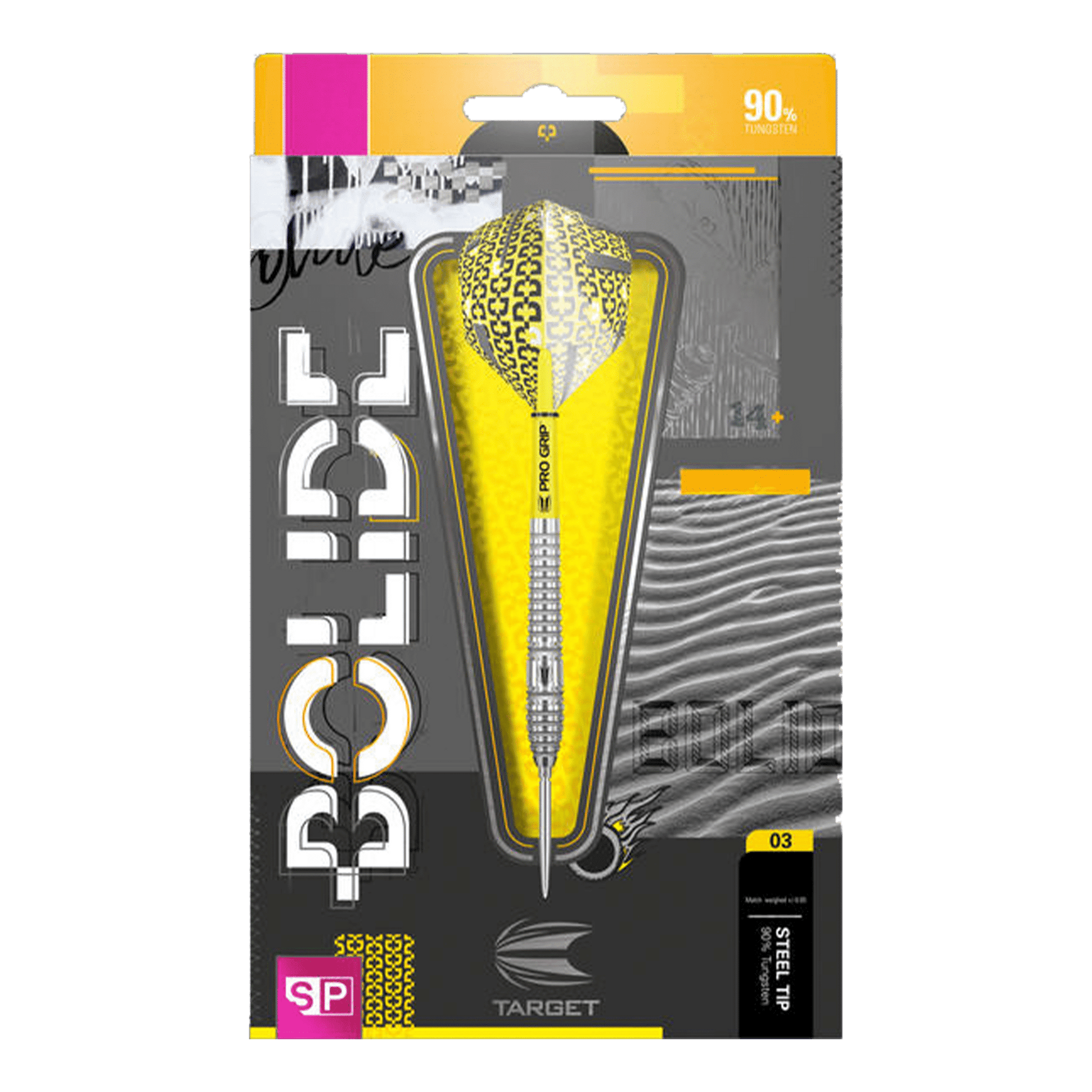 Target Bolide Swiss 03 Swiss Point Steel Tip Darts - 90% Tungsten - 22 Grams Darts