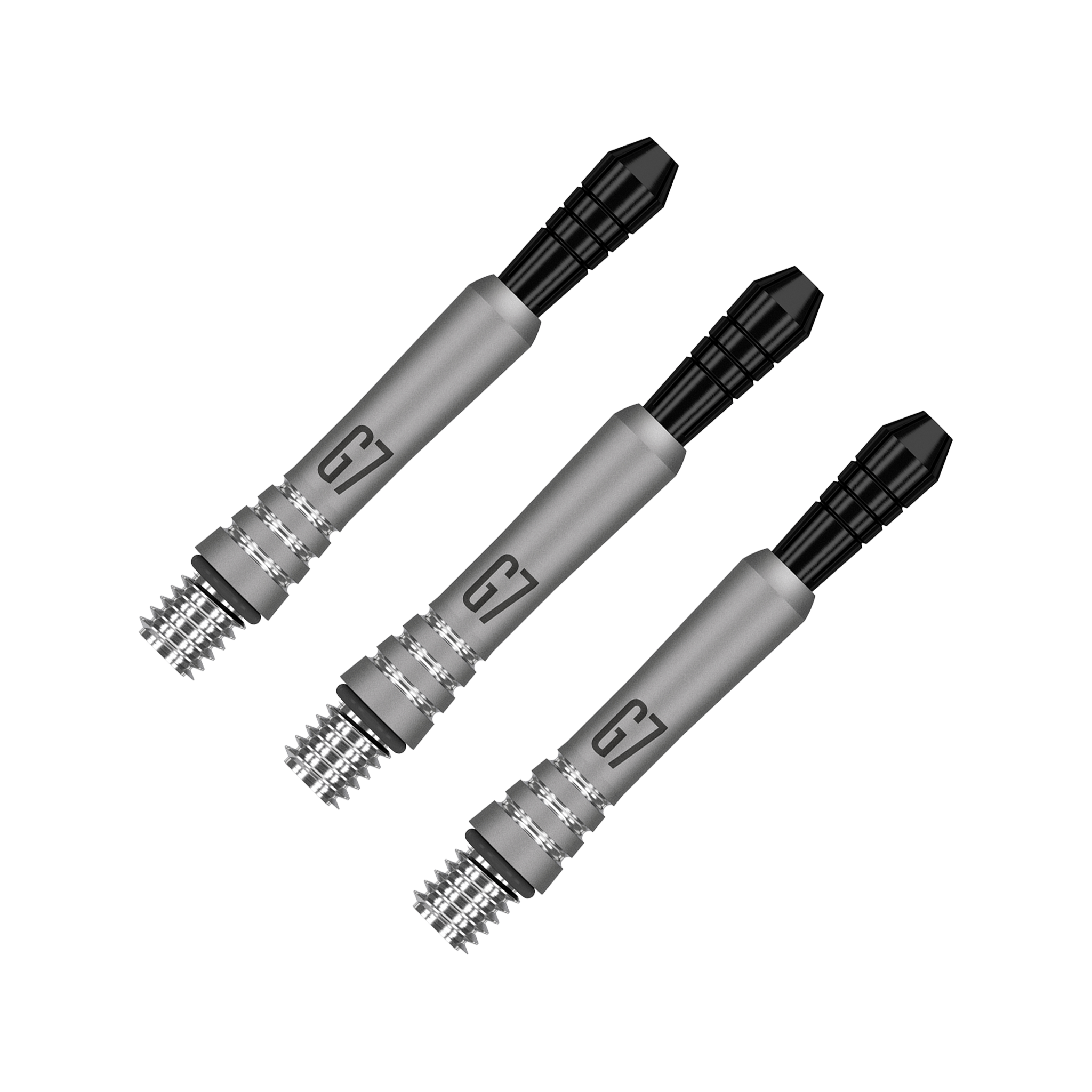 Target Phil Taylor Power Gen 7 Short (32.5mm) Titanium Dart Shafts Silver/Black Shafts