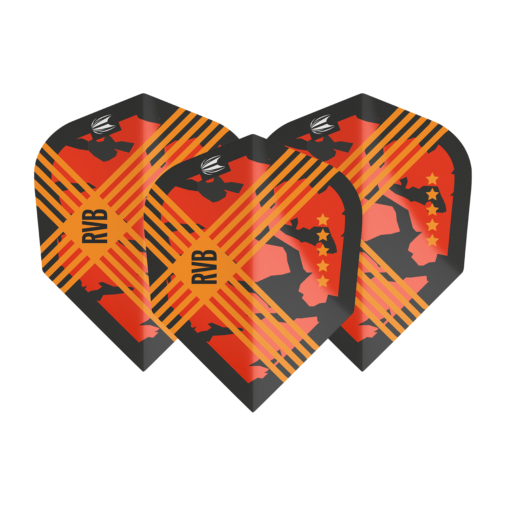 Target RVB G3 Pro Ultra No. 6 Dart Flights Black/Orange Flights