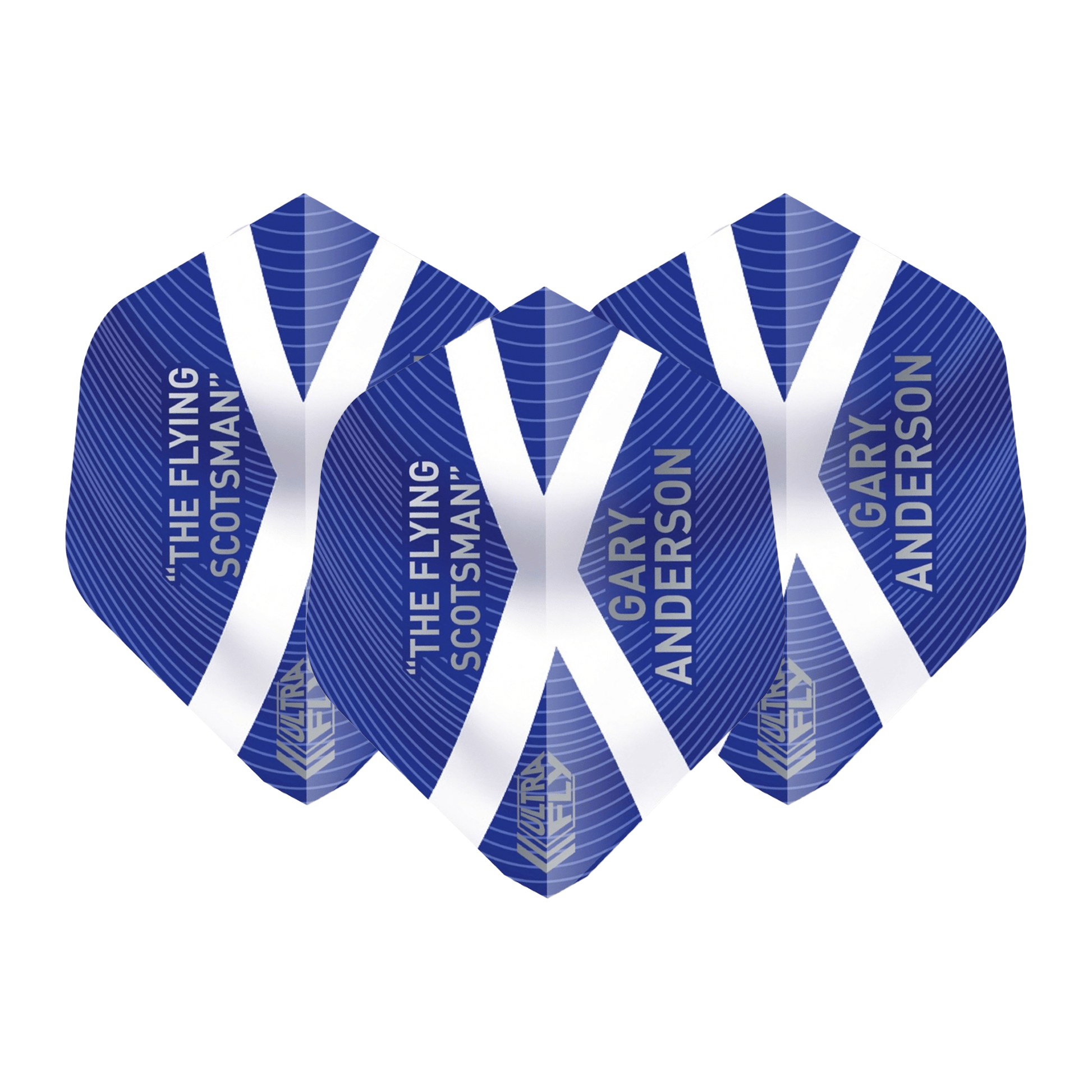 Unicorn Gary Anderson Flying Scotsman - Ultrafly Dart Flights AR2 / Blue Flights