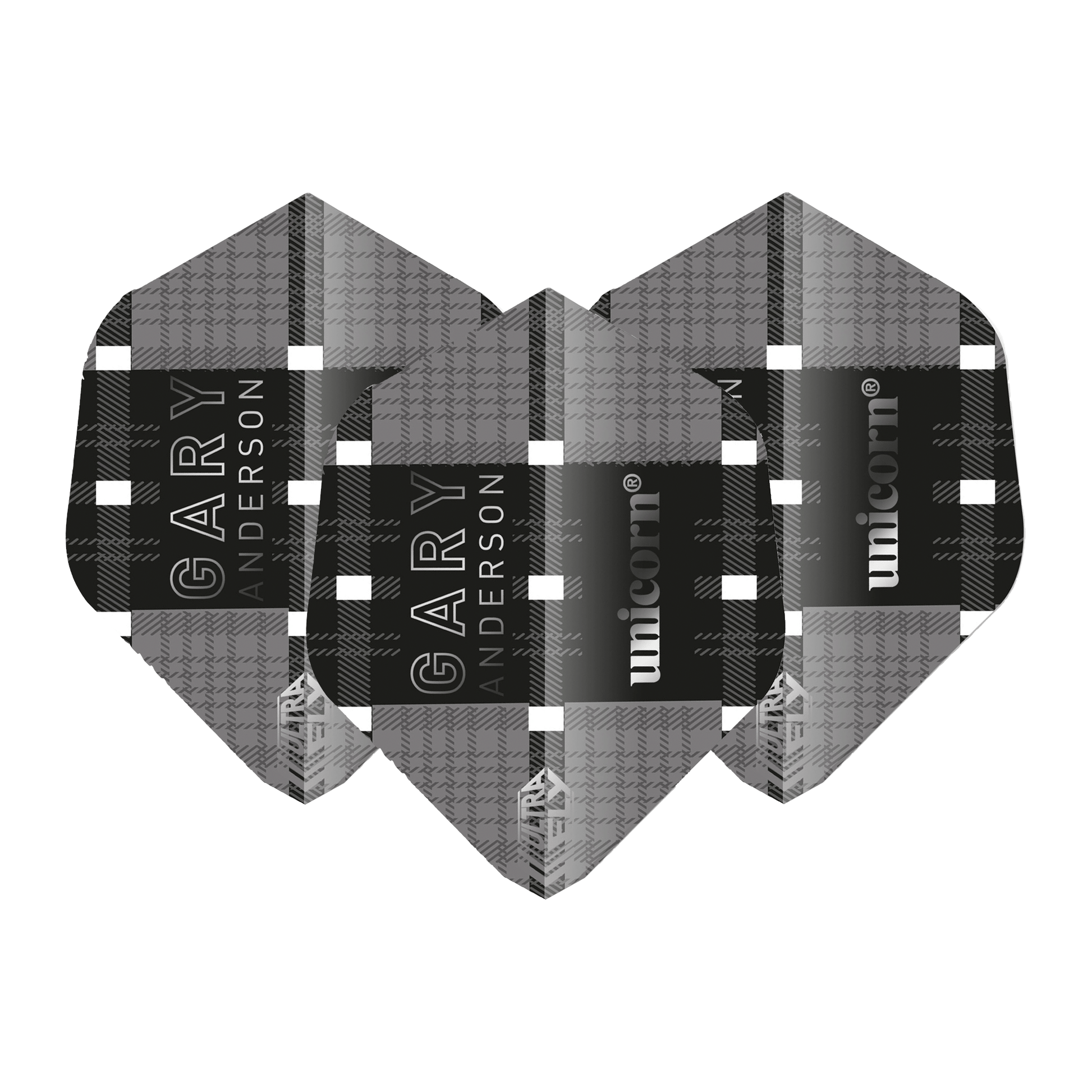 Unicorn Gary Anderson World Champion - Ultrafly Dart Flights AR1 / Black Flights