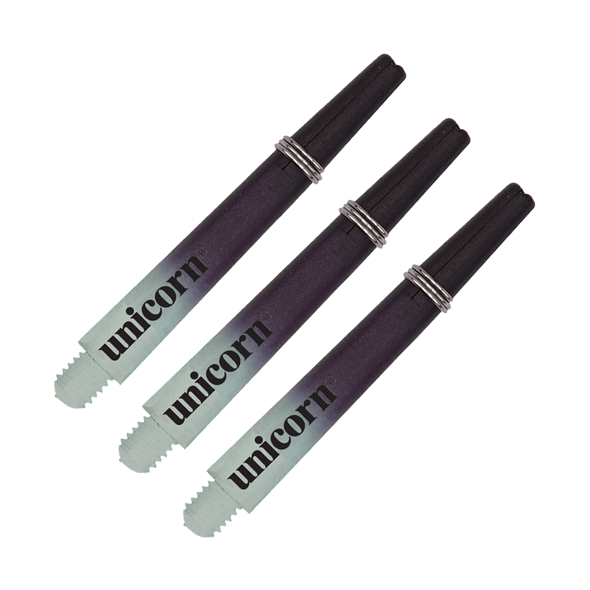 Unicorn Gripper 3 Two Tone Short (34.4 mm) Nylon Dart Shafts Black Shafts