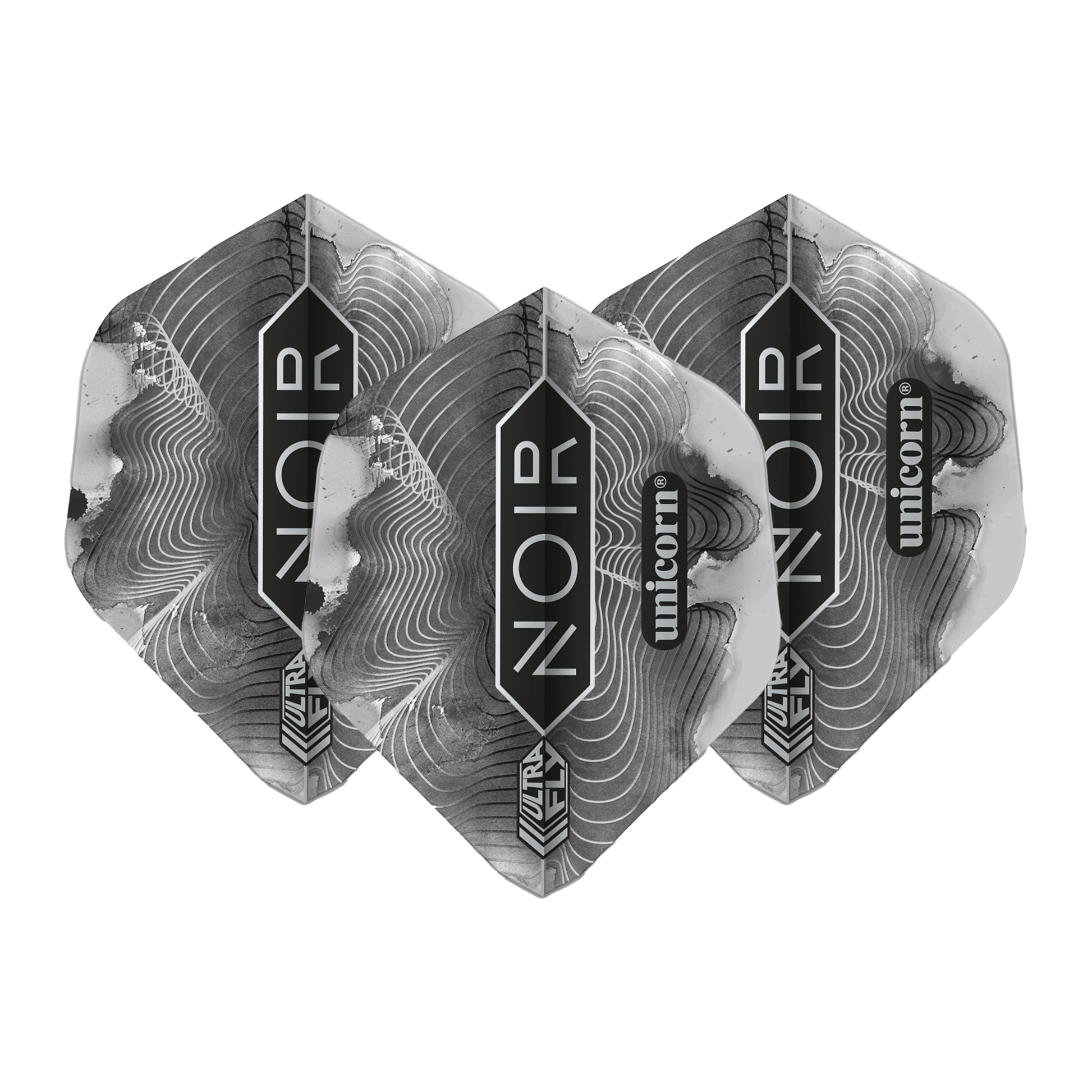Unicorn Noir Organic - Ultrafly Dart Flights Plus / Black Flights