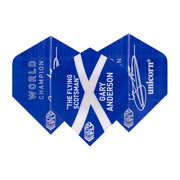 Unicorn Ultrafly 100 Gary Anderson Flying Scotsman Standard Dart Flights Blue Flights