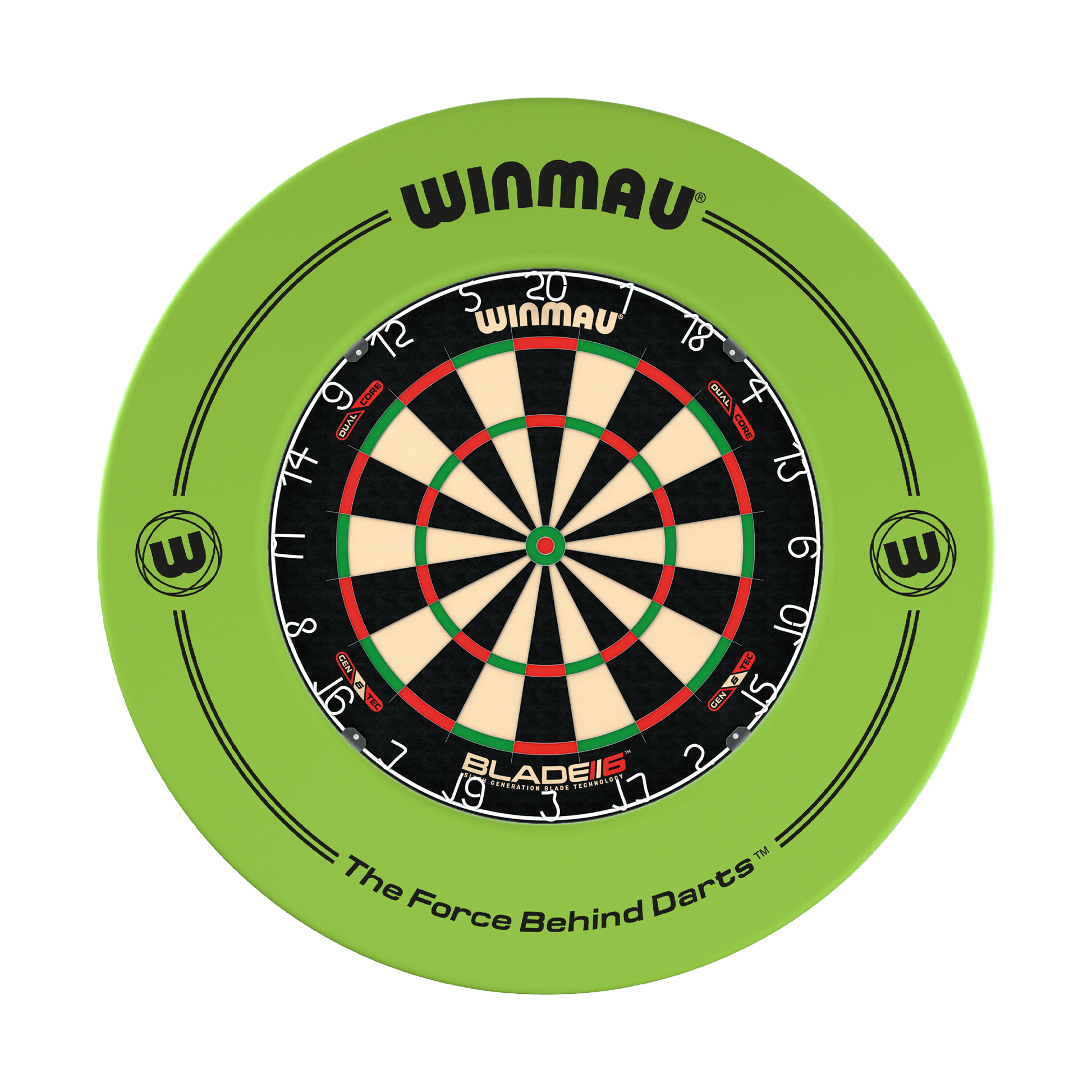Winmau Blade 6 Dartboard & Surround Bundle Blade 6 Dual Core / Green Boards