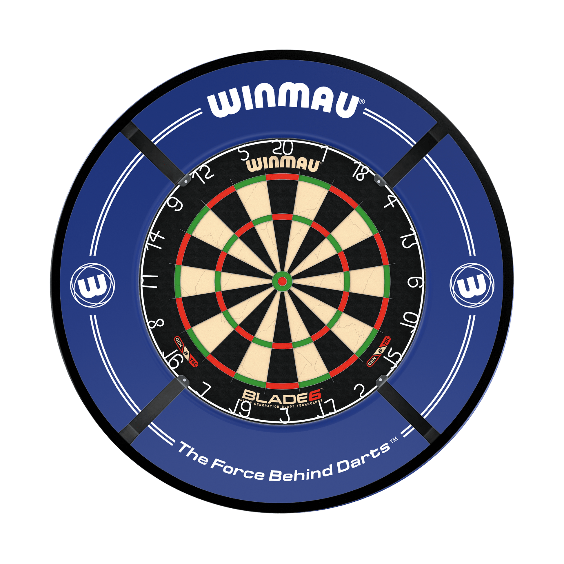 Winmau Blade 6 Dartboard, Surround & Light Bundle Blade 6 / Blue / Target Corona Vision Boards