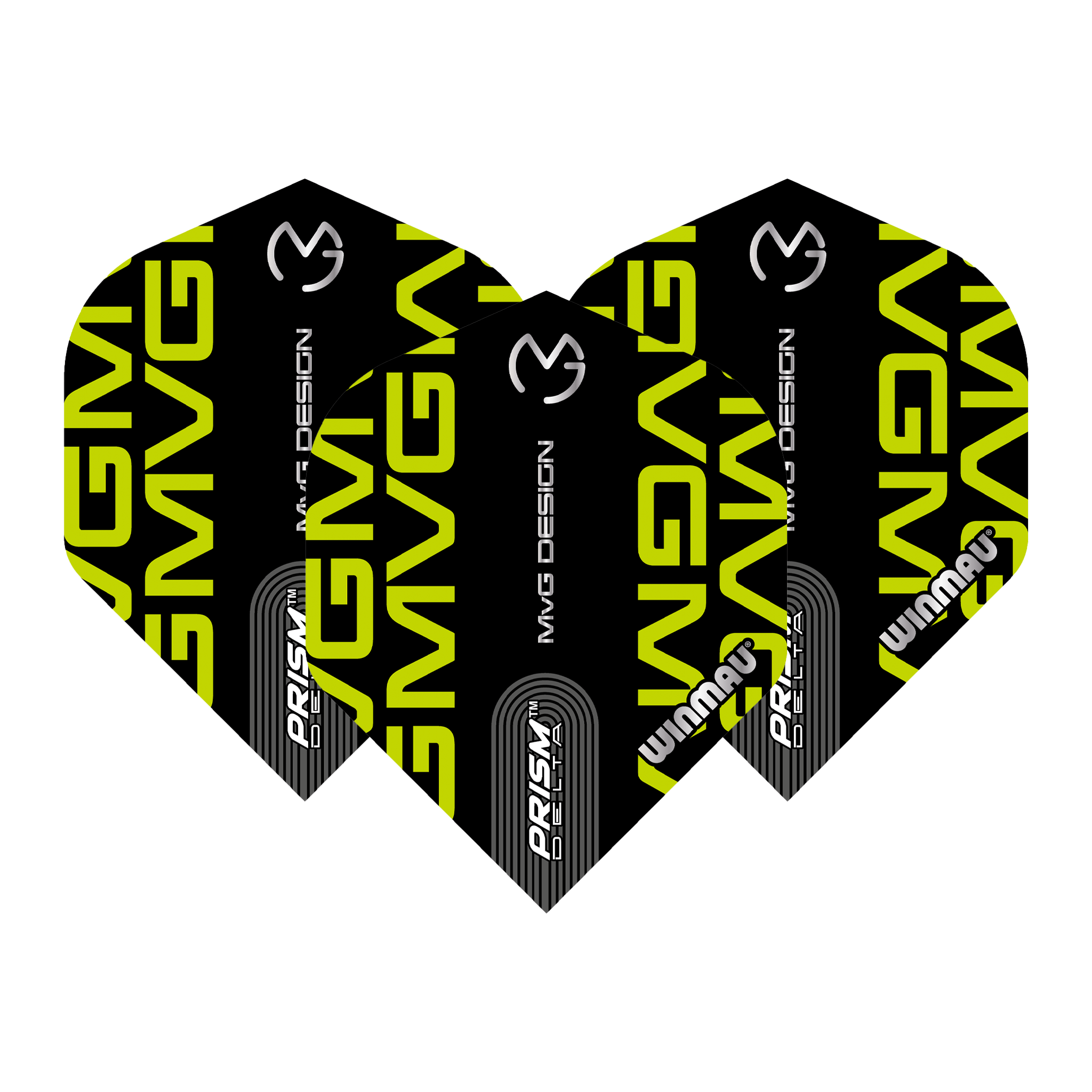 Winmau Michael Van Gerwen - Prism Delta Dart Flights Standard / MVG Black Flights