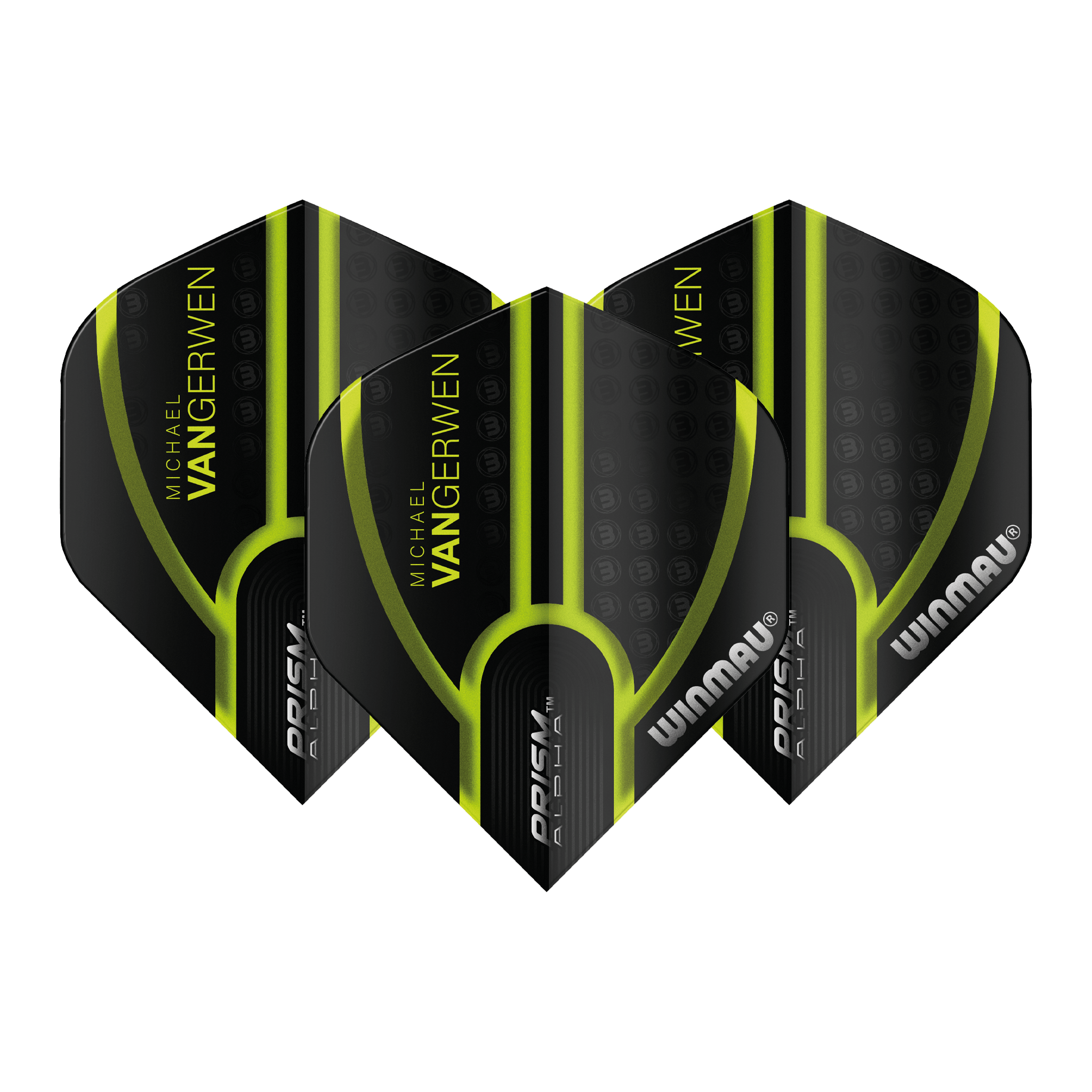 Winmau MVG Prism Alpha Standard Dart Flights Black Flights