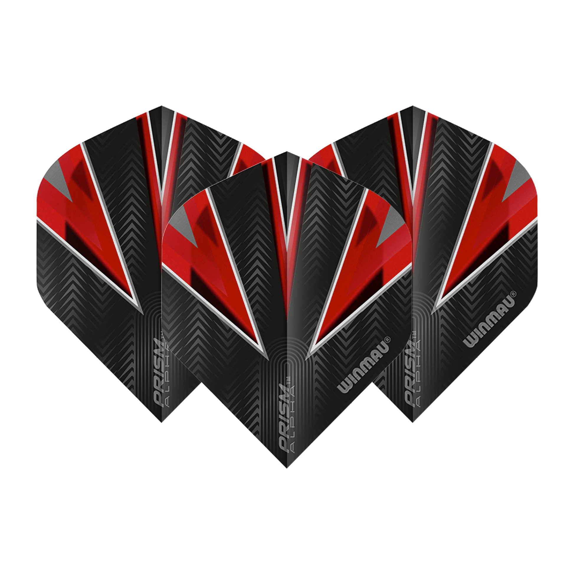 Winmau Prism Alpha Black Standard Dart Flights Black/Red Flights